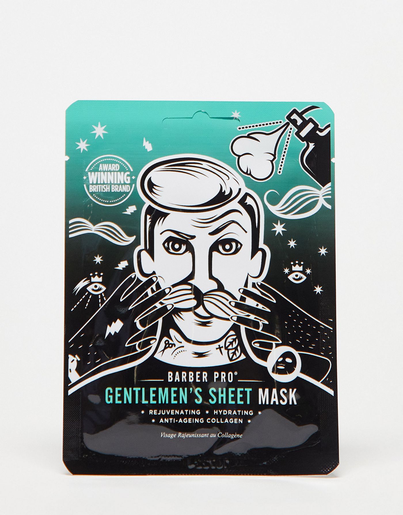 Barber Pro Christmask Card with Gentleman's Face Mask