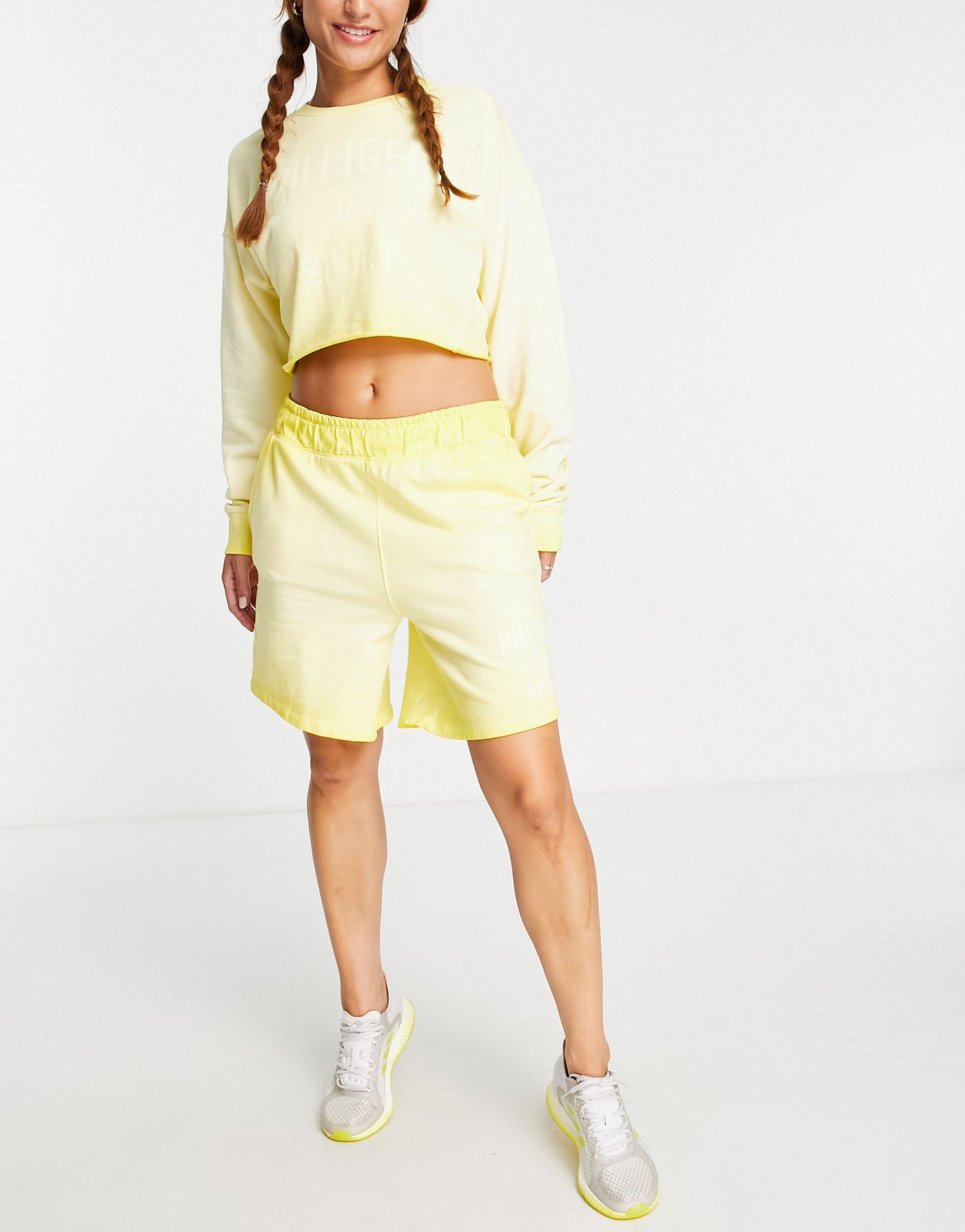 Tommy Hilfiger Sport co-ord elasticated shorts in pale yellow