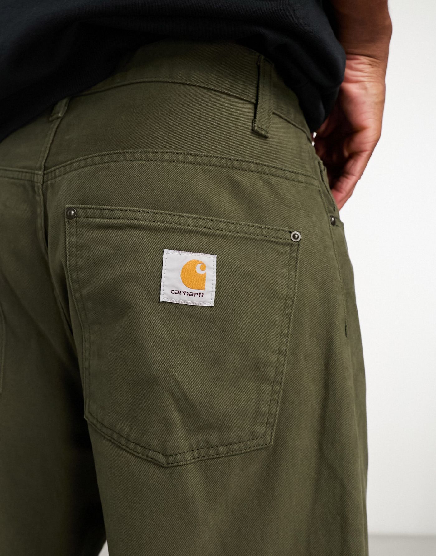 Carhartt WIP derby loose tapered trouserss in green