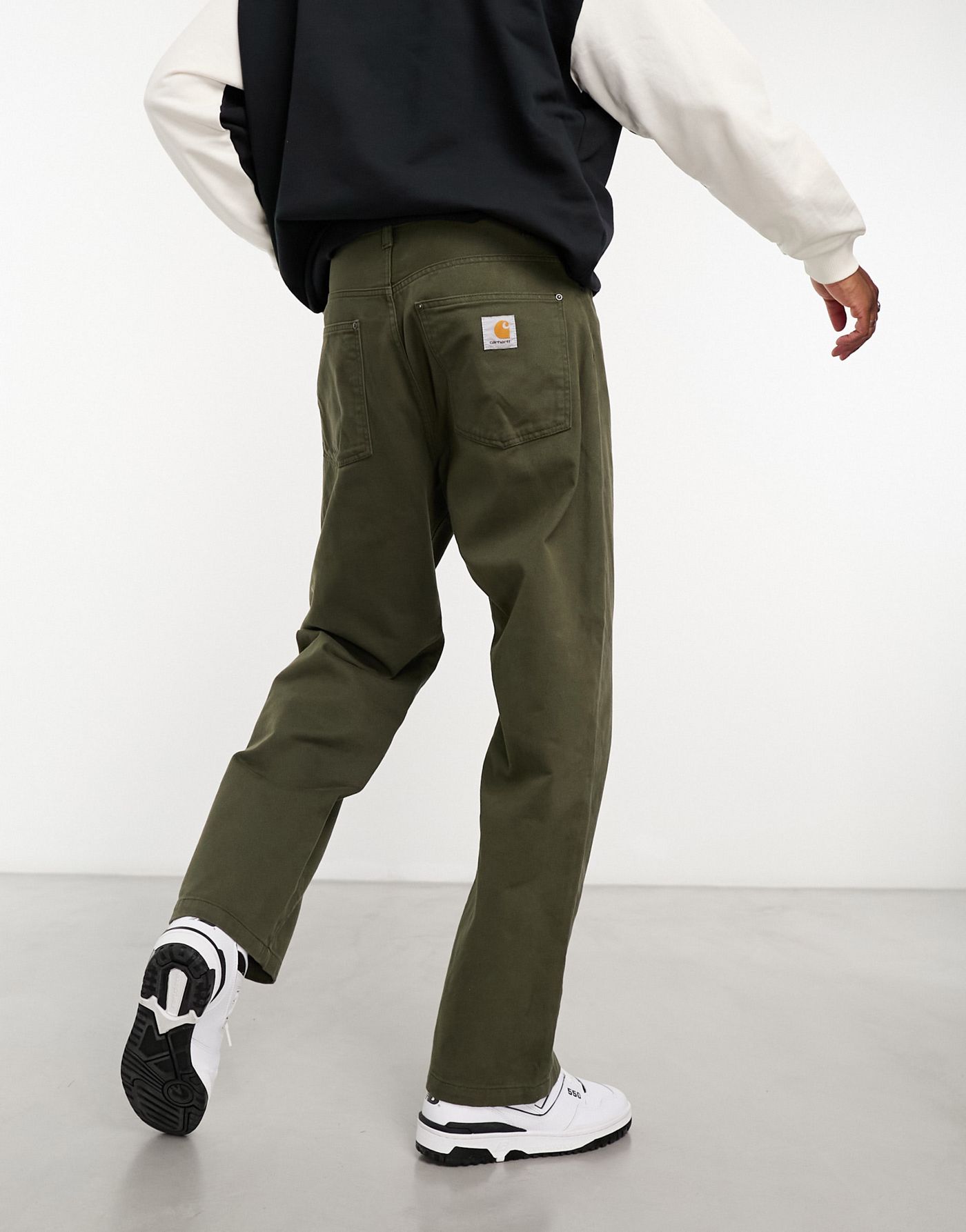 Carhartt WIP derby loose tapered trouserss in green