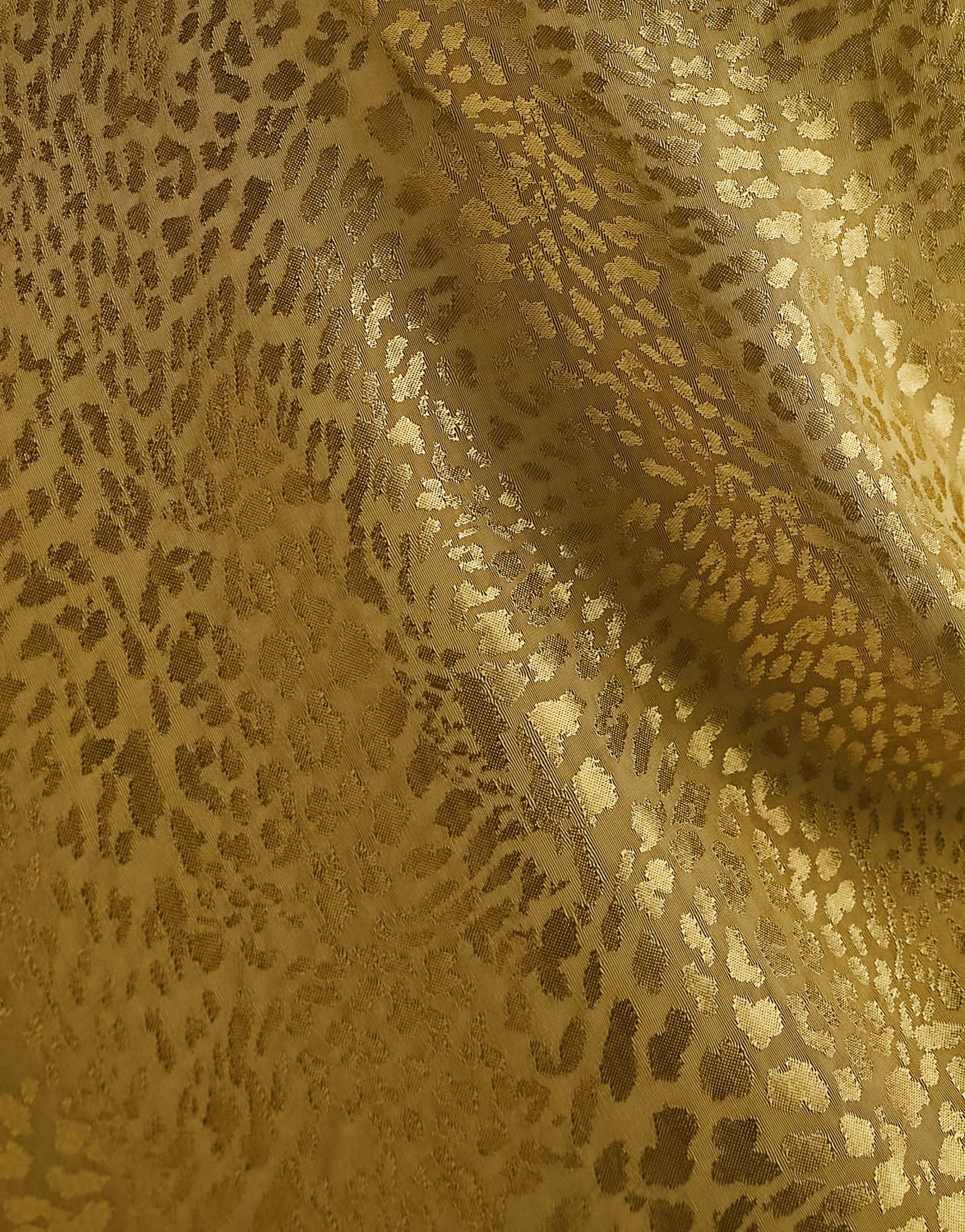 Pimkie satin maxi skirt in gold animal print
