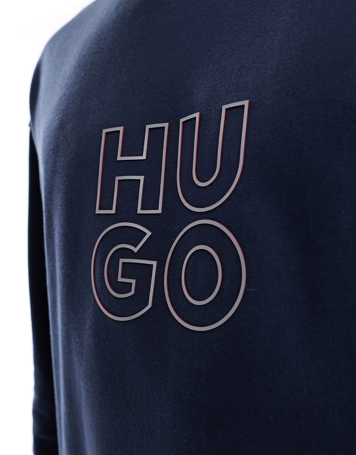 Hugo Bodywear stacked logo sweatshirt in blue 