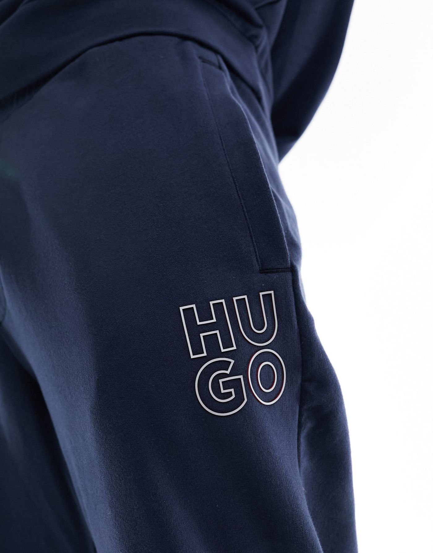 Hugo Bodywear stacked logo joggers in blue 