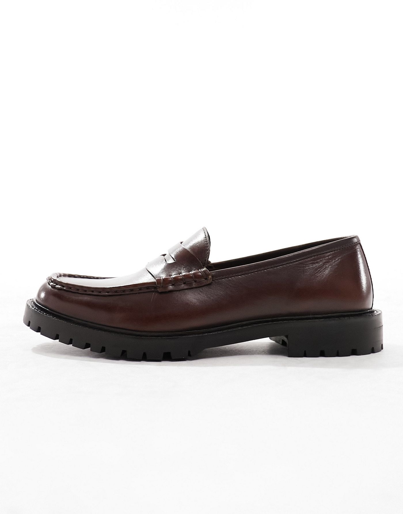 Walk London Campus loafers in brown leather