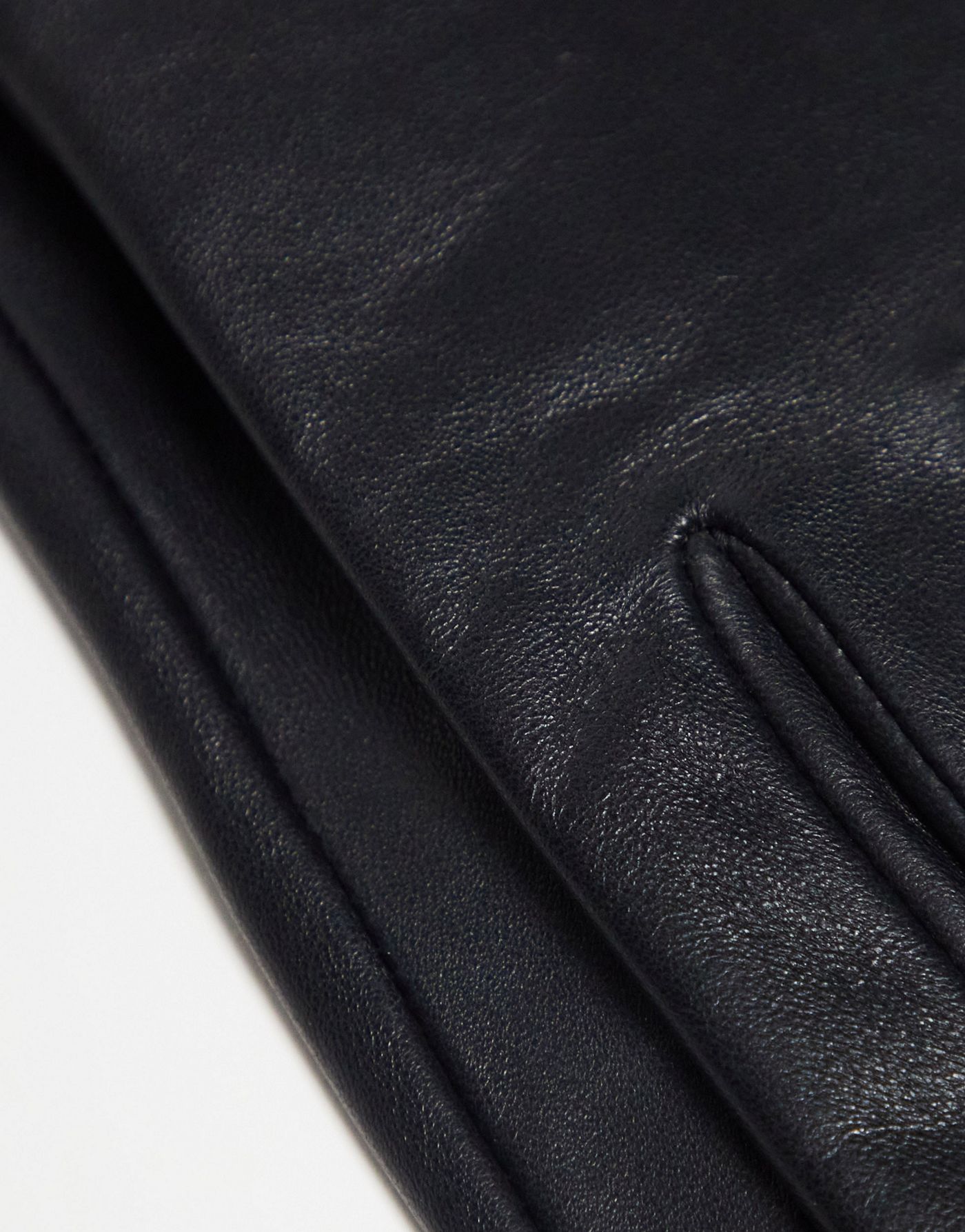 ASOS DESIGN leather gloves in black