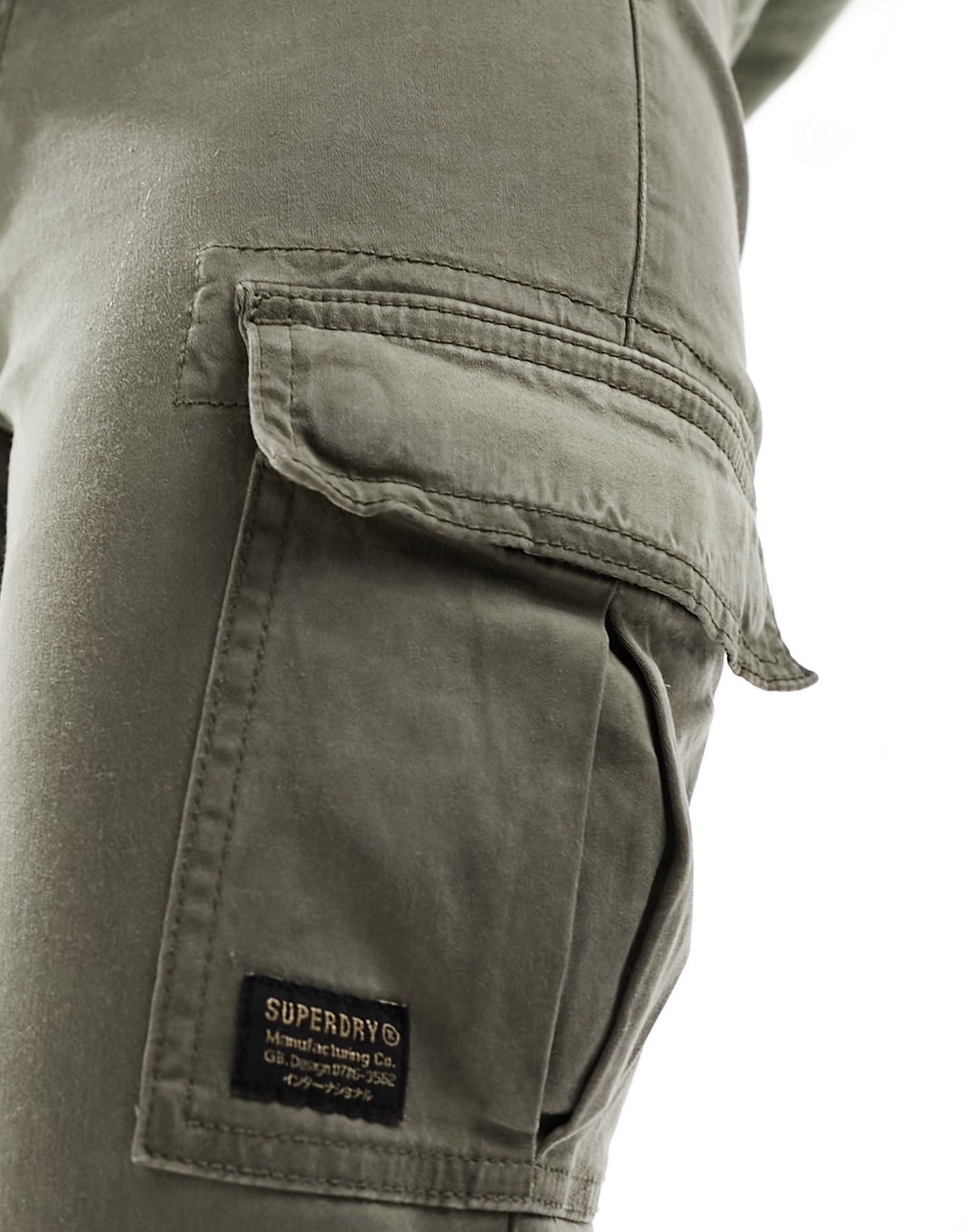 Superdry skinny fit cargo pants in Worn Khaki Green