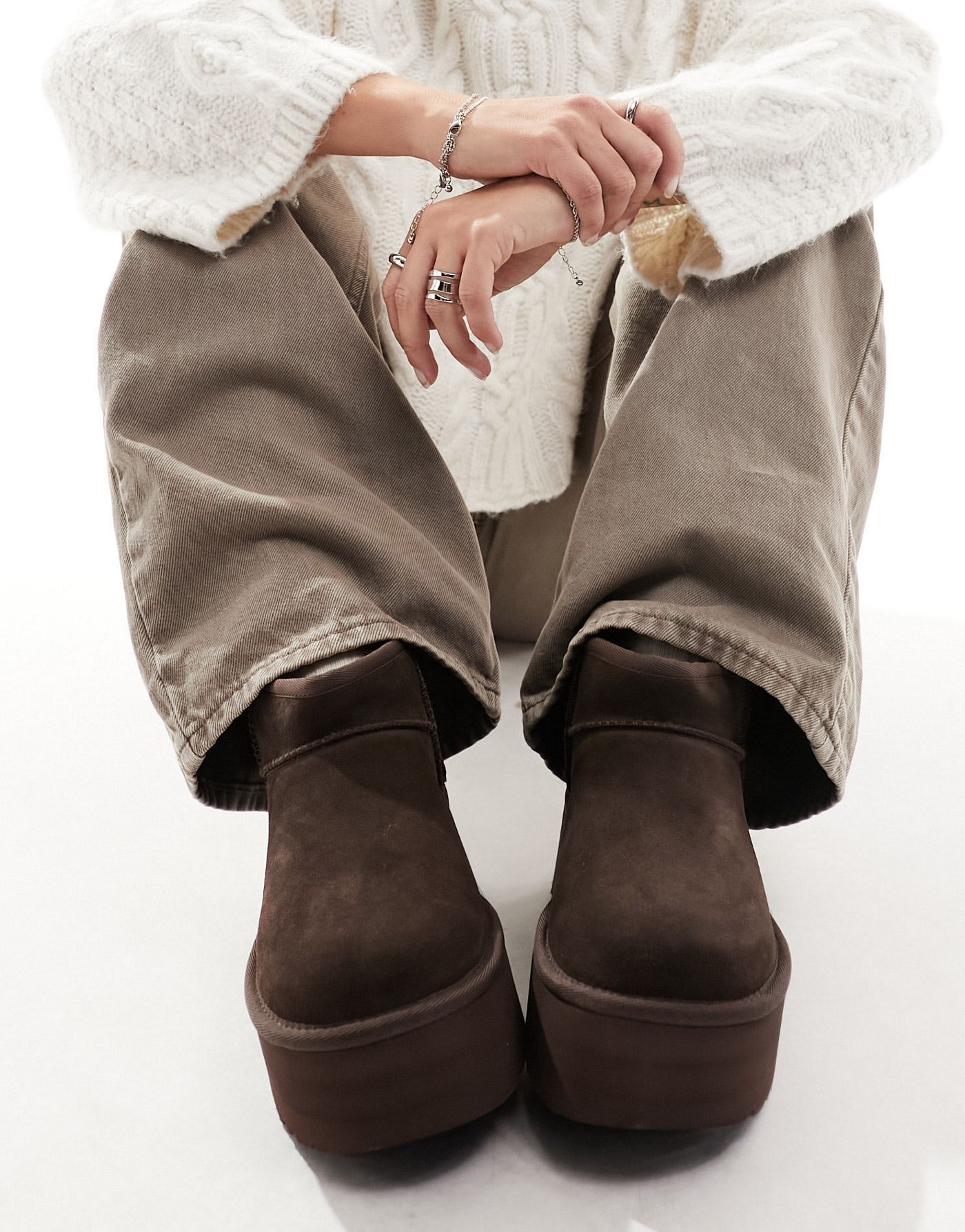 UGG Classic ultra mini platform boots in brown