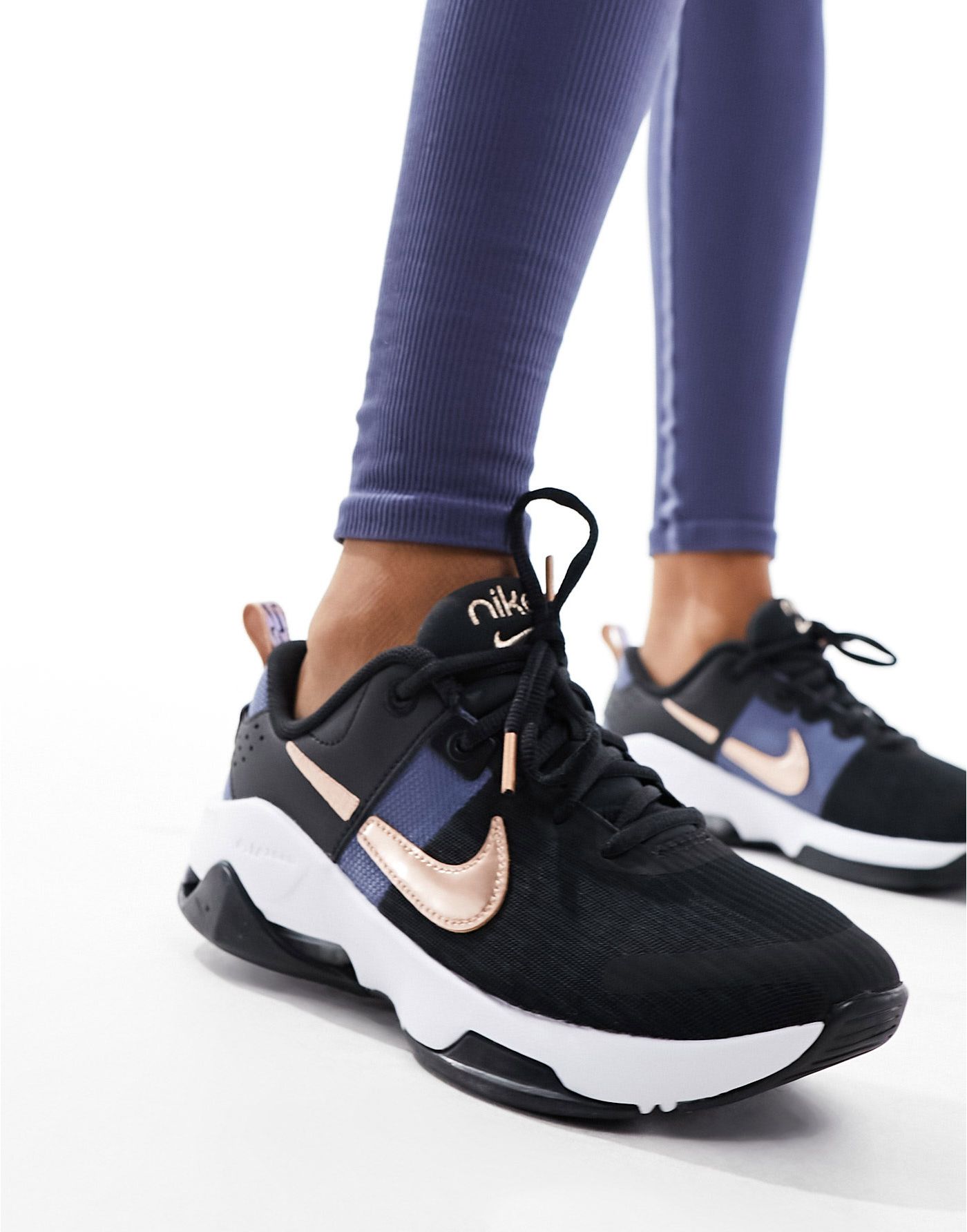 Nike Training Zoom Bella 6 trainers in black and bronze