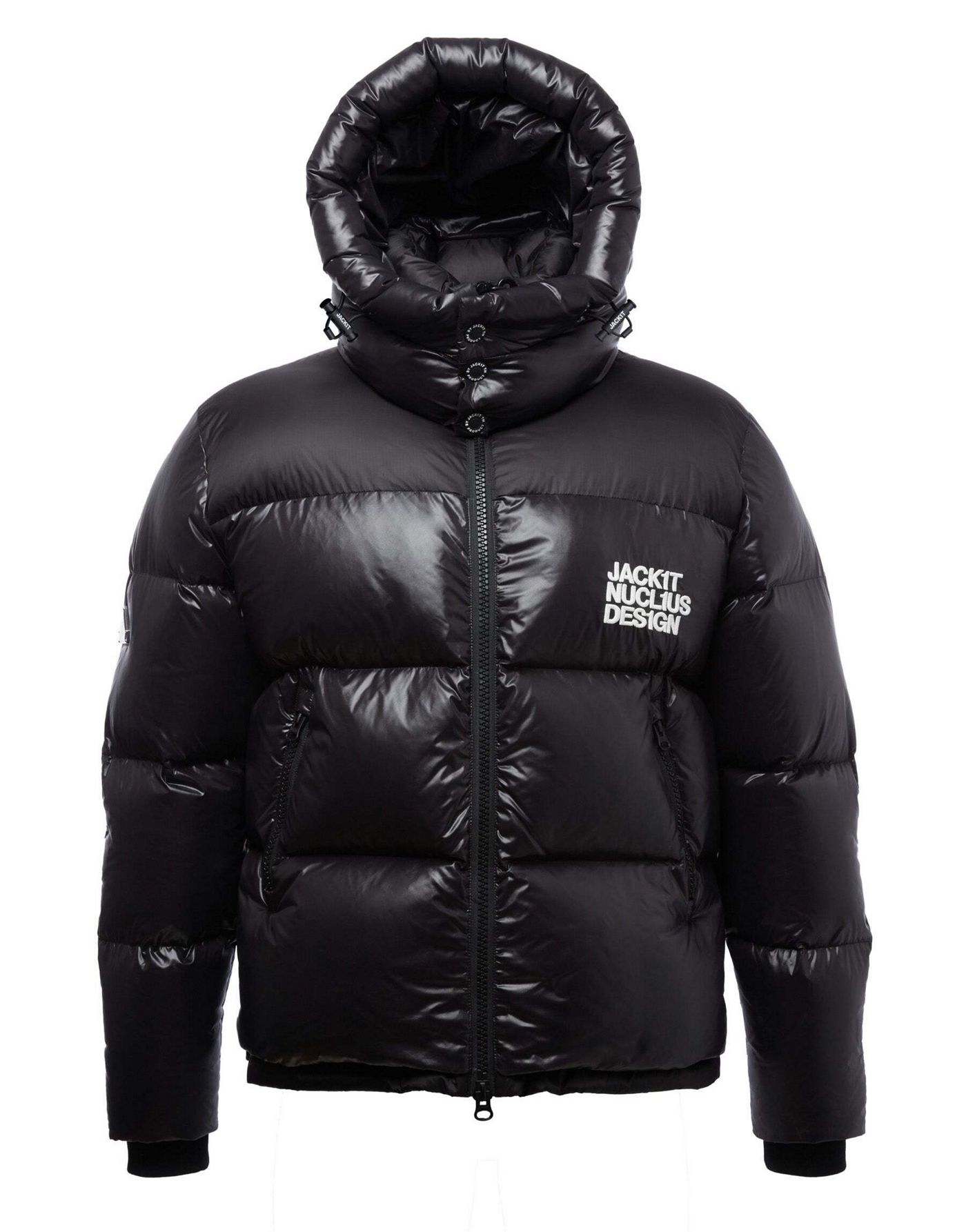 JACK1T expedition parka down coat in black and black