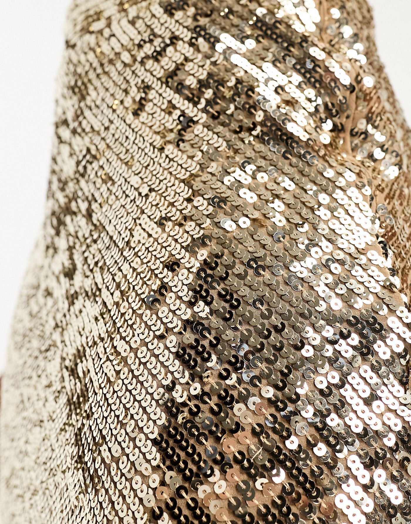 ASOS DESIGN sequin bias maxi skirt in gold
