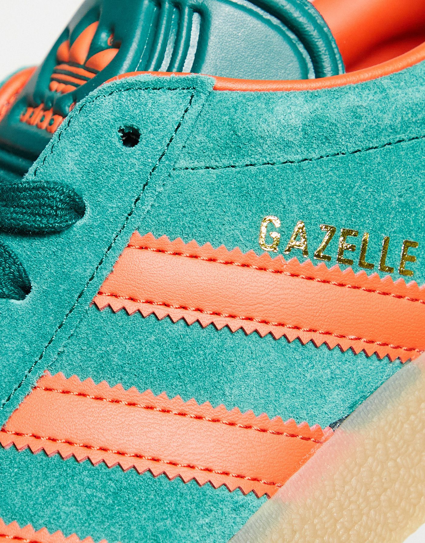 adidas Originals Gazelle trainers in green and red
