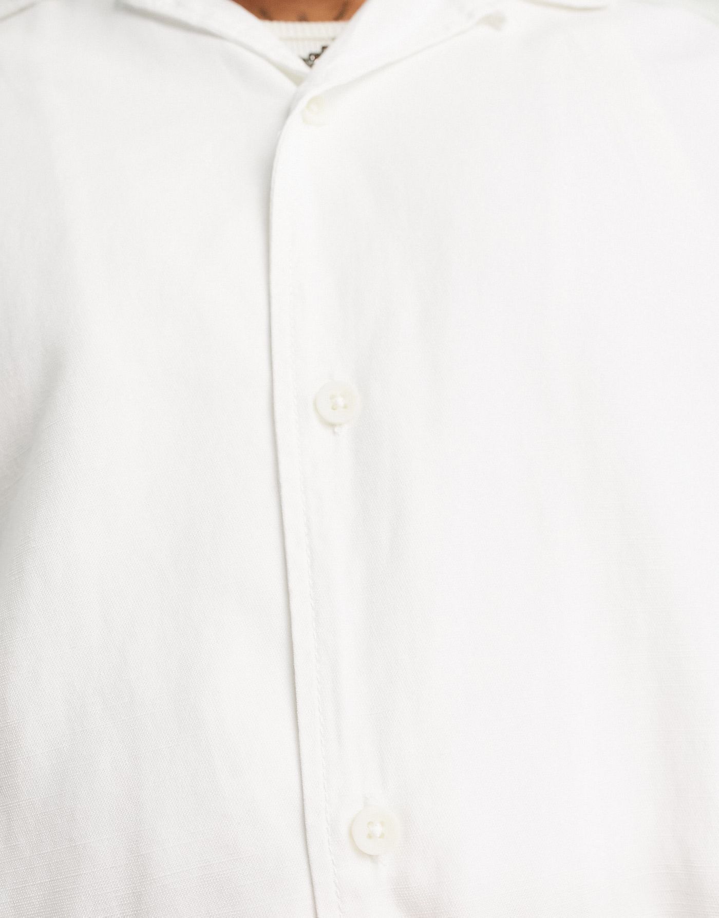 Bershka rustic relaxed shirt in white 