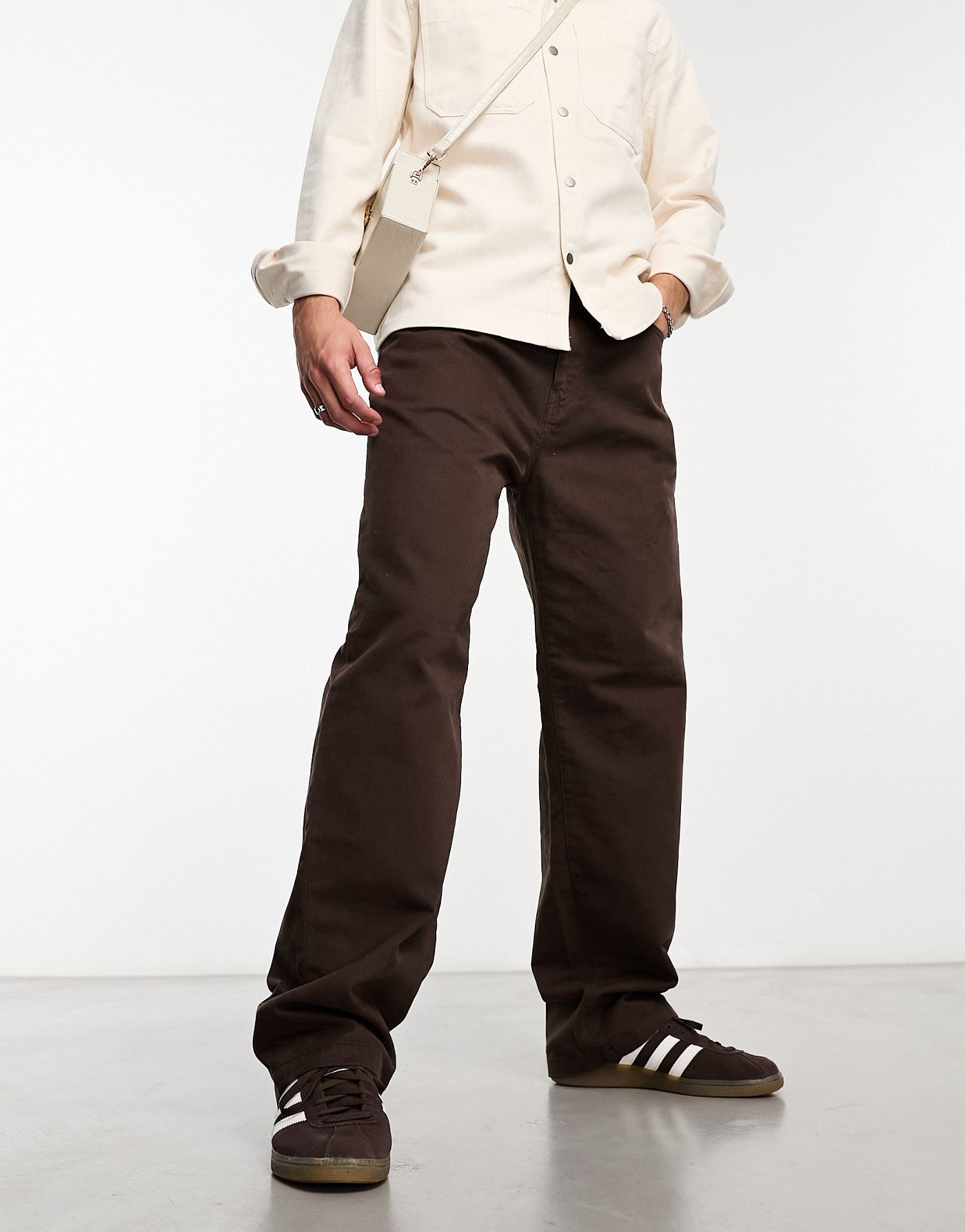 Carhartt WIP derby loose tapered trousers in brown