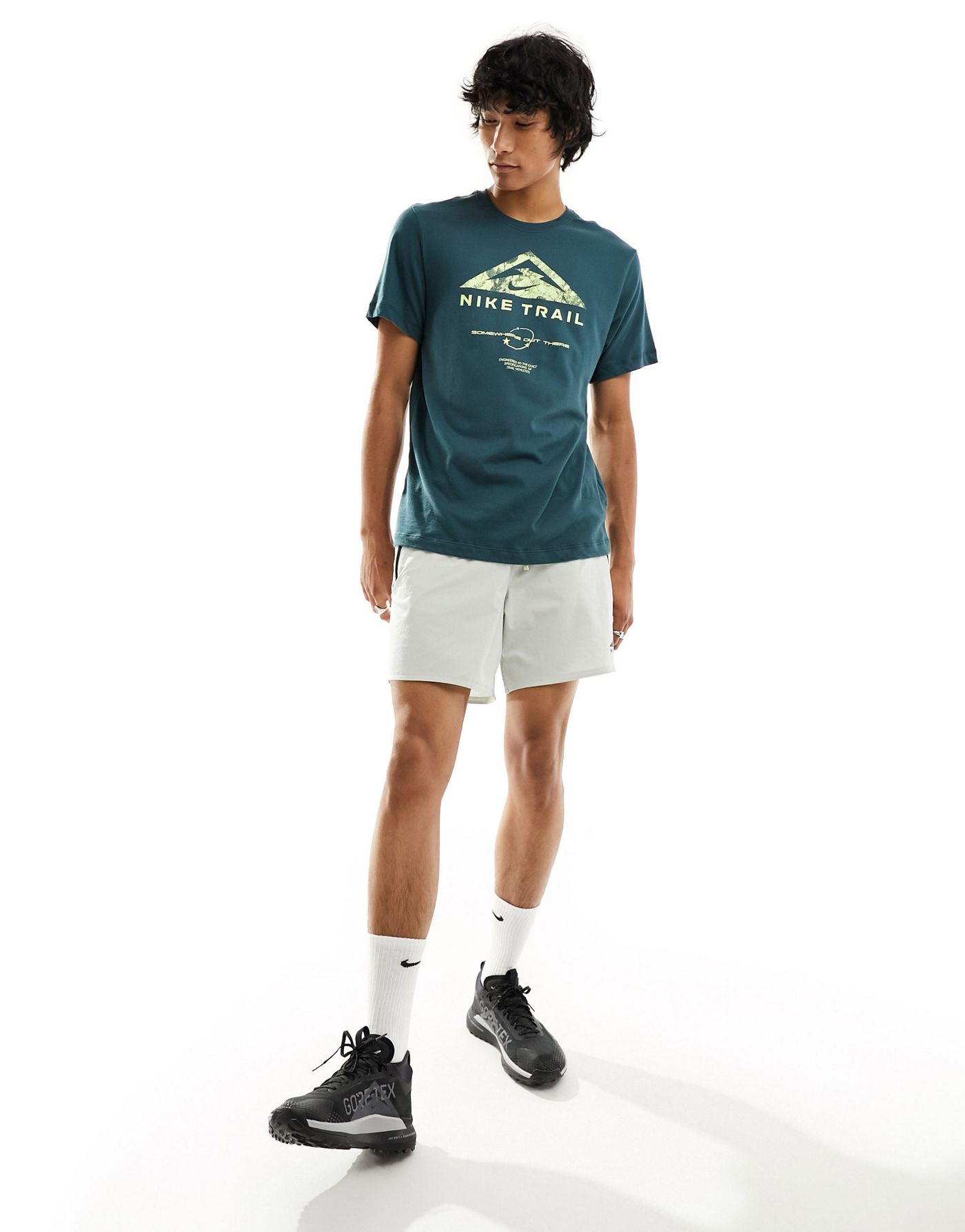 Nike Running Trail Dri-FIT graphic t-shirt in dark green