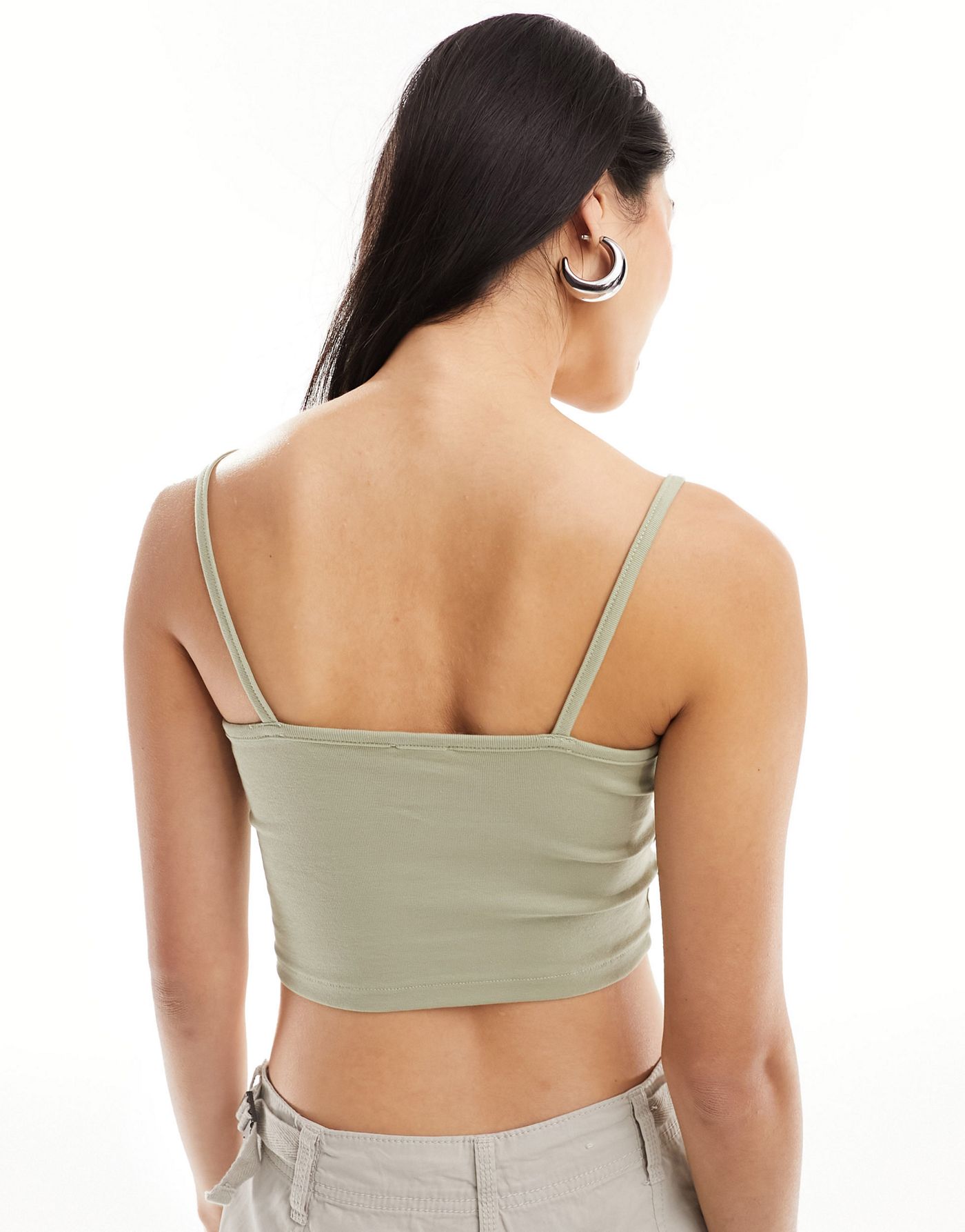 Cotton:On Cross Front Cami top in sage green