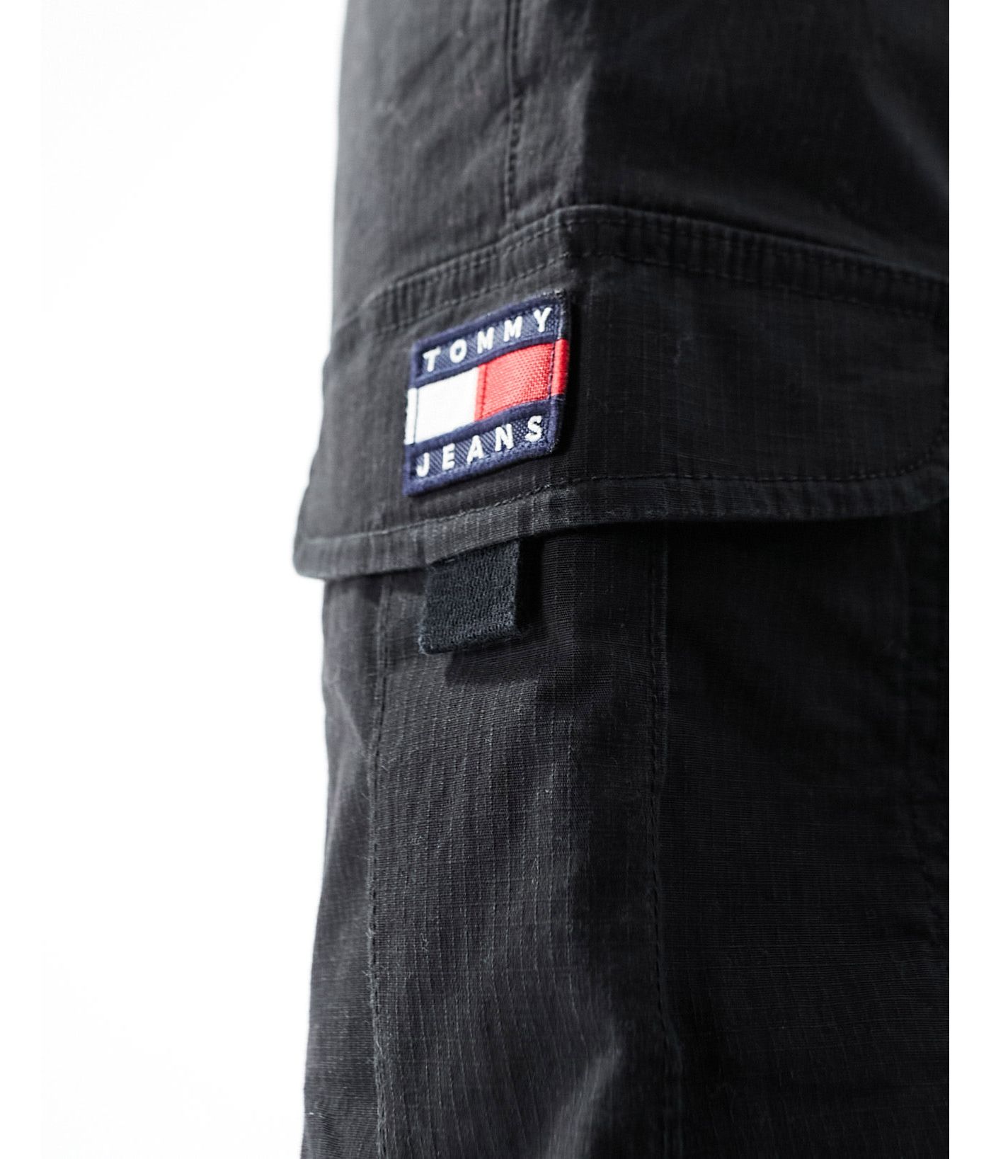 Tommy Jeans ethan straight fit cargo trousers in black