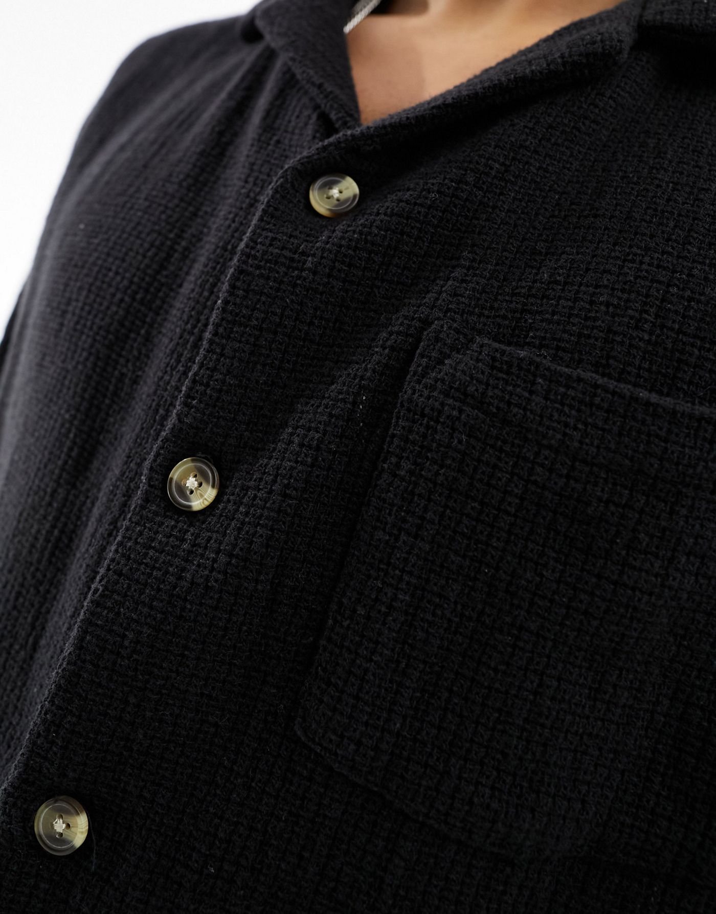 Cotton:On Palma short sleeve shirt in black