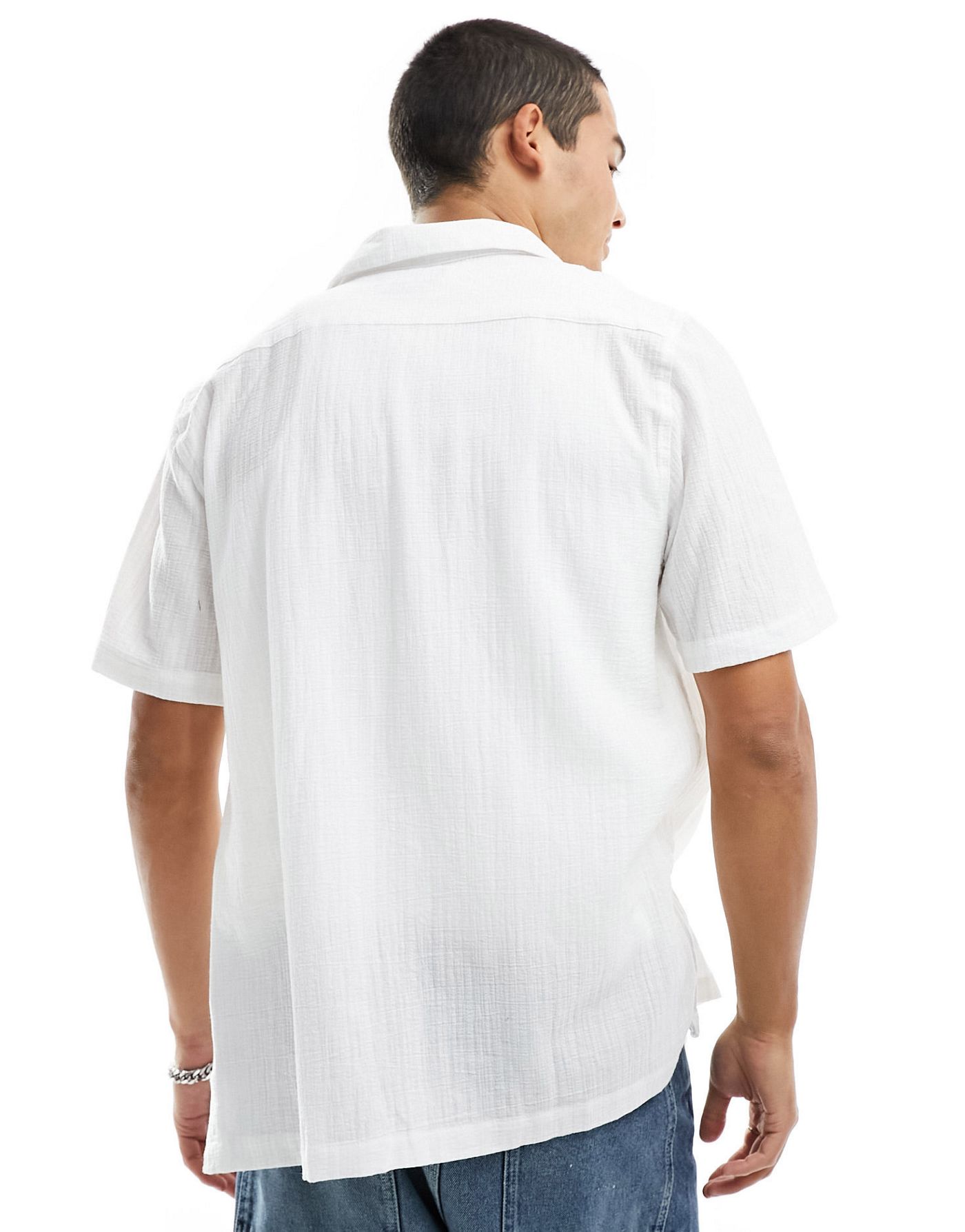 Cotton:On Riviera short sleeve shirt in white