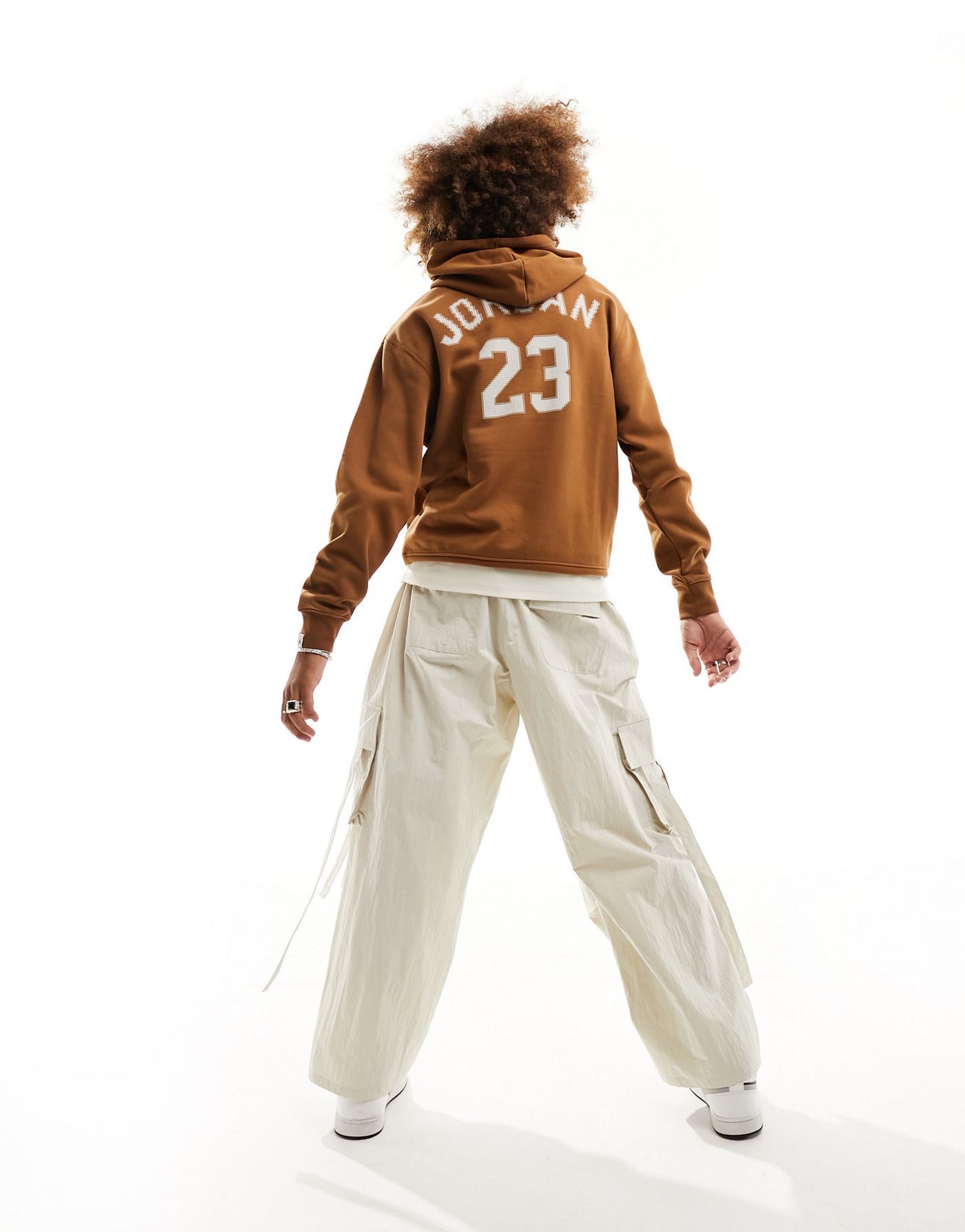 Jordan Jumpman   fleece hoodie in brown 