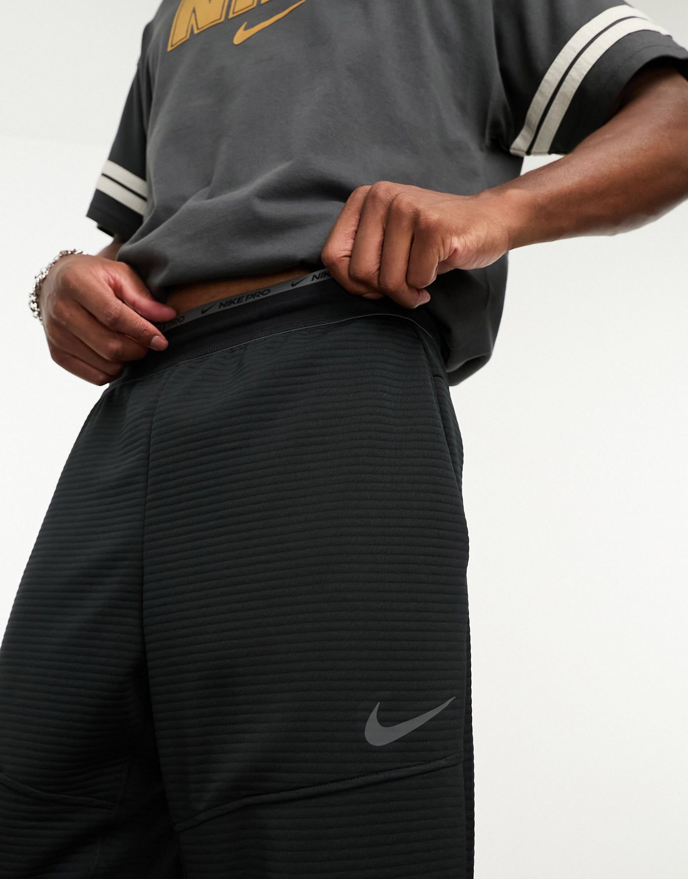 Nike Training Pro fleece joggers in black
