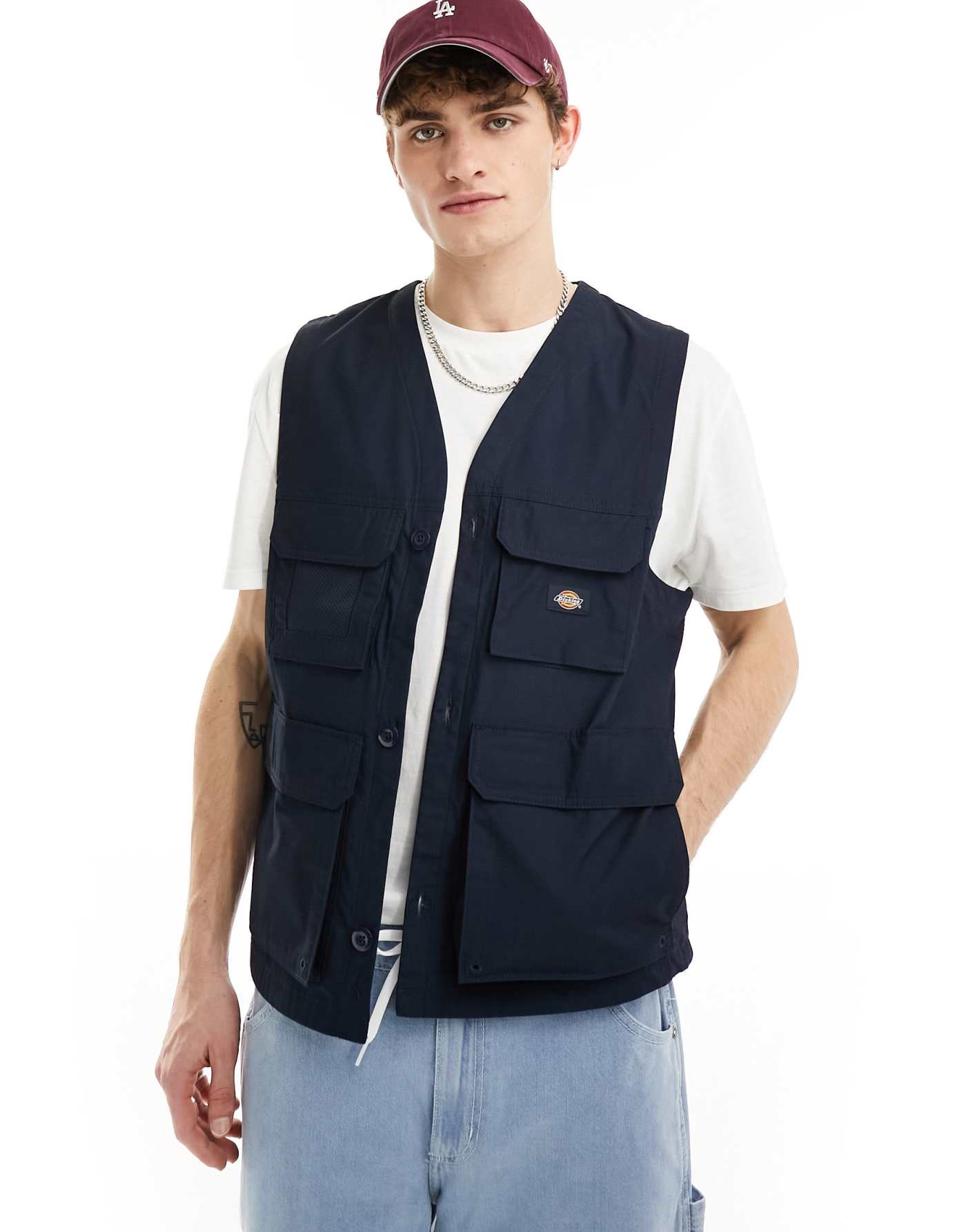 Dickies fisherville gilet vest in dark navy