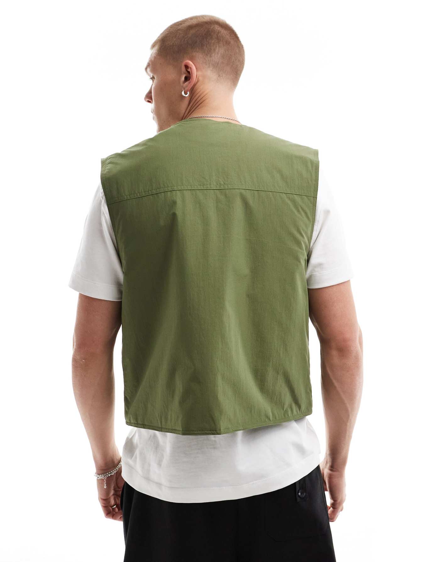 ASOS DESIGN utility gilet in khaki