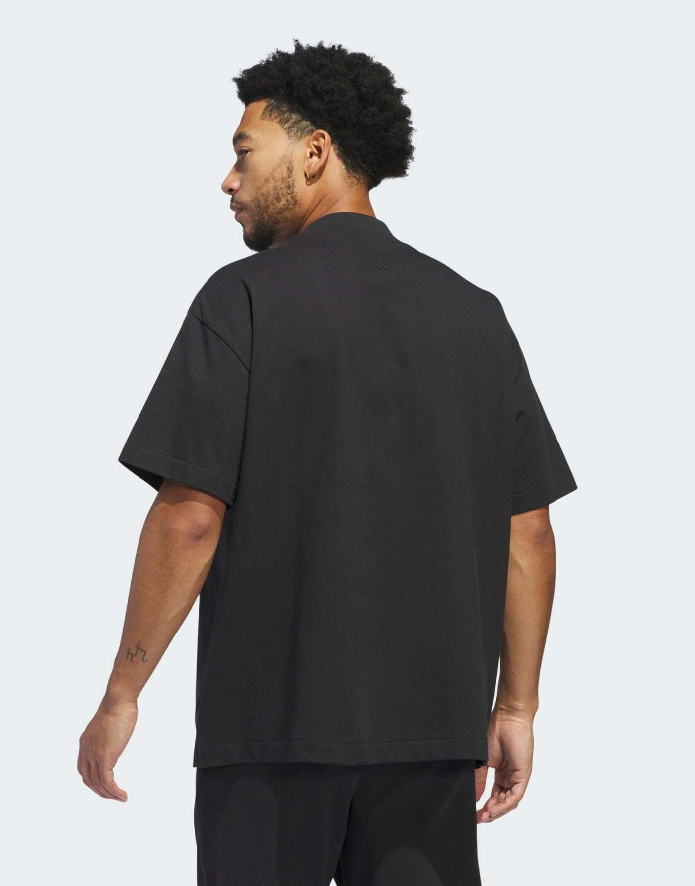 adidas Basketball short sleeve tee in black