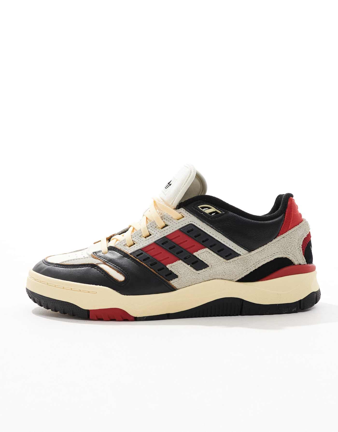 adidas Performance Torsion Phantom Low trainers in off white, black & red