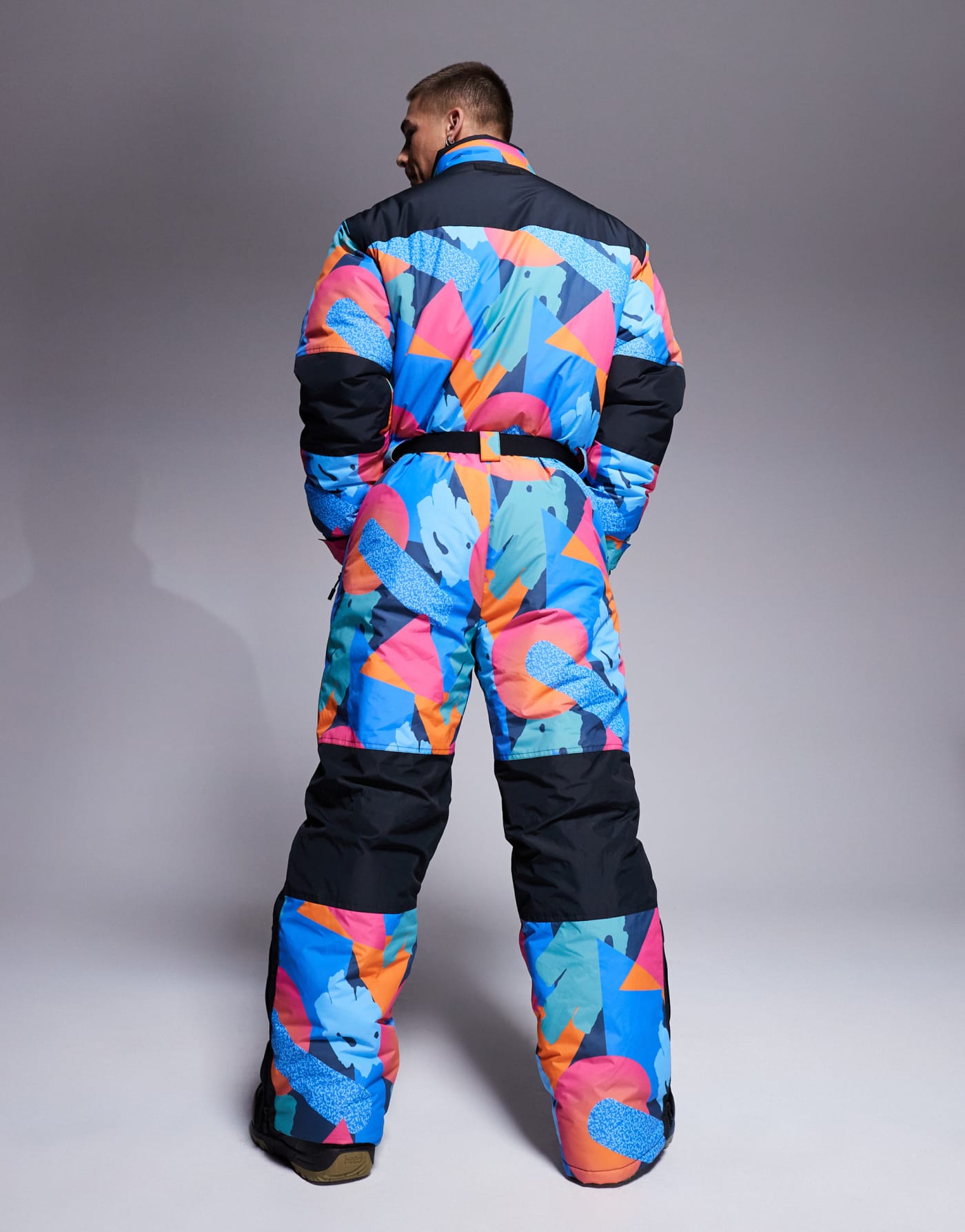 ASOS 4505 Ski water repellent insulated ski suit in retro 80s print