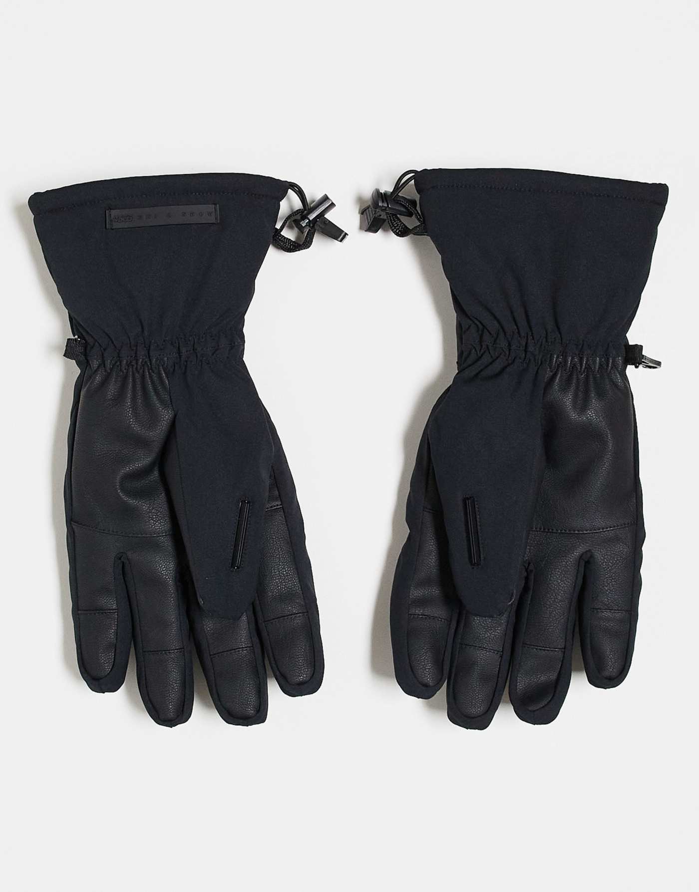 ASOS 4505 Ski water repellent ski glove with goggle wipe in black