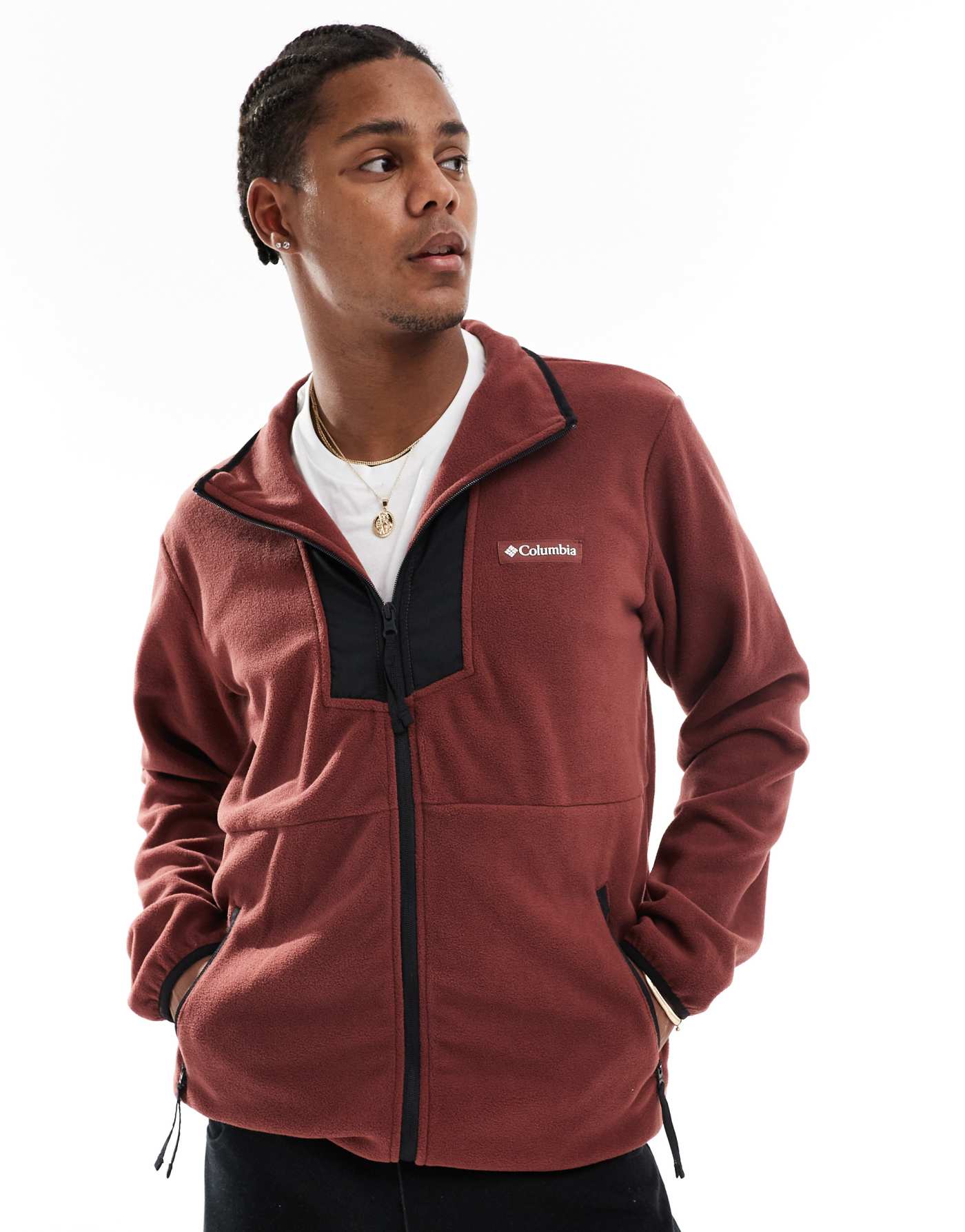 Columbia Sequoia Grove full zip fleece in red