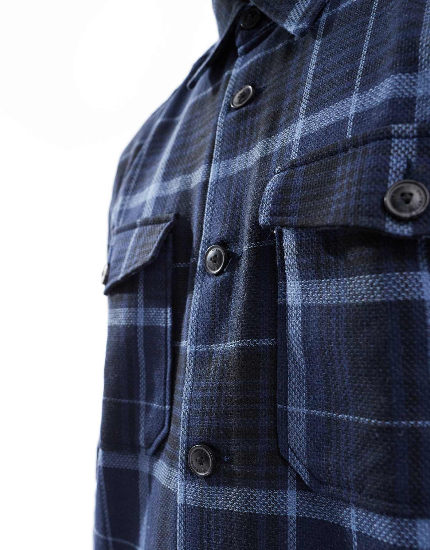 ONLY & SONS worker overshirt in navy check