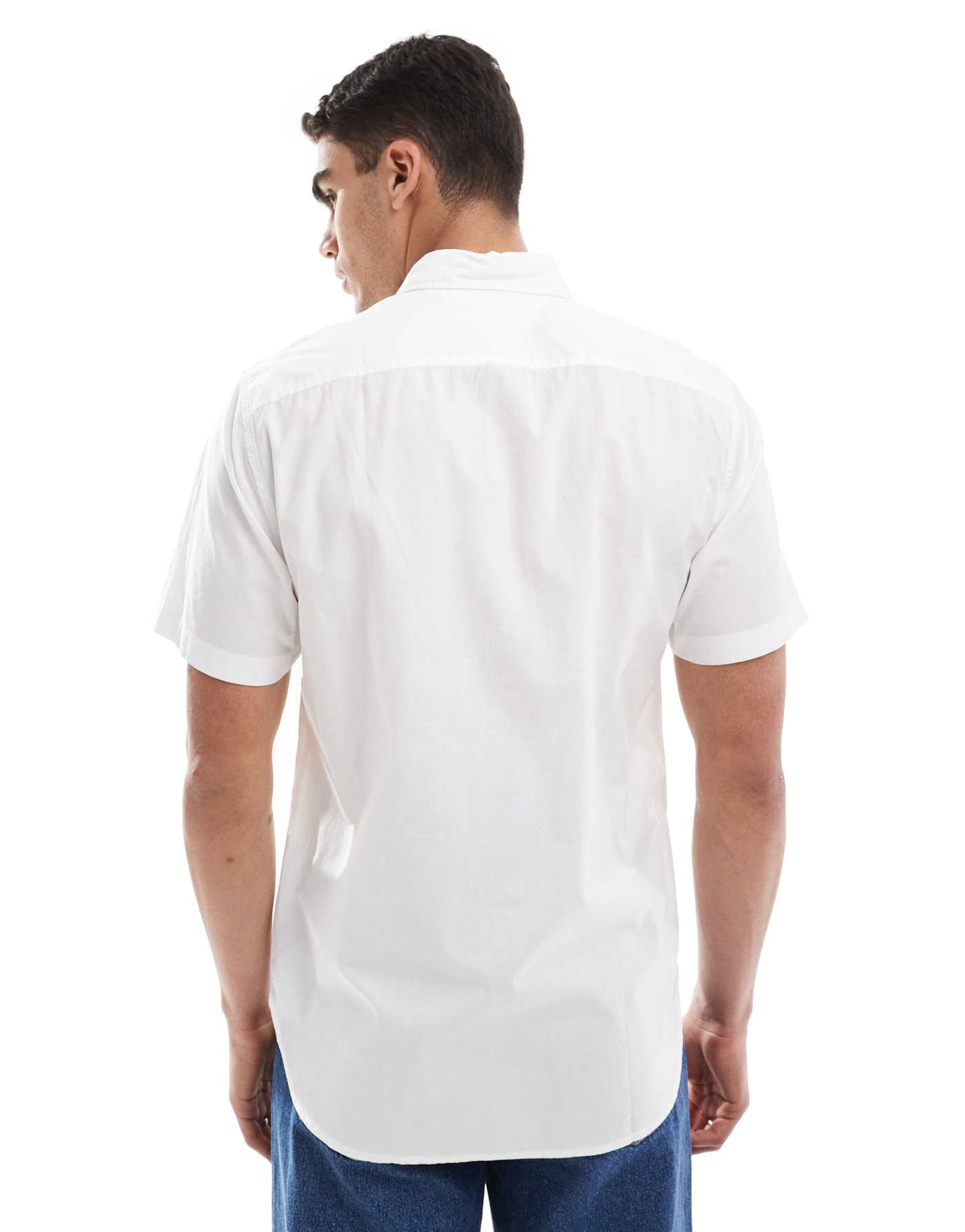 Tommy Hilfiger poplin short sleeve shirt in white