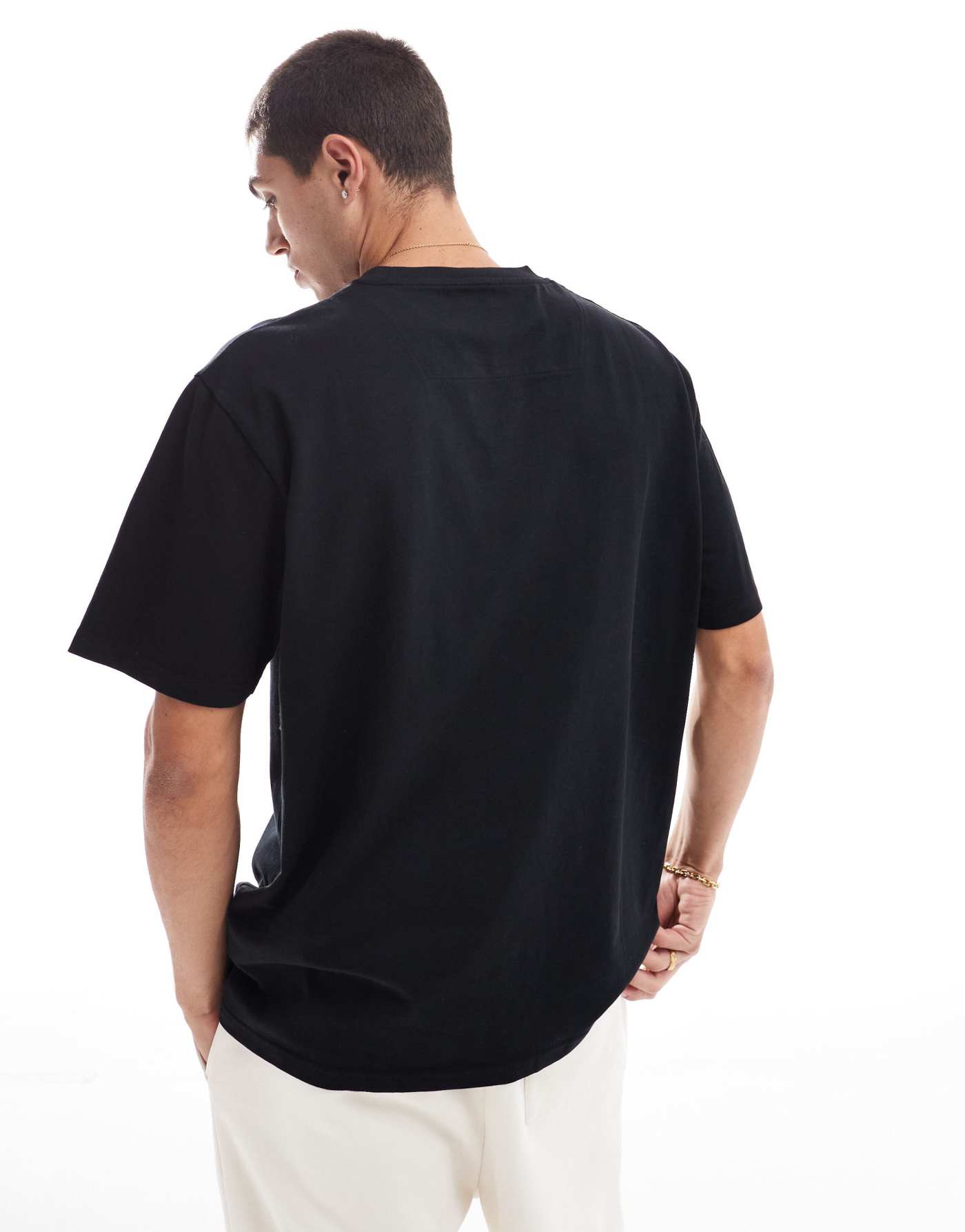 Threadbare oversized t-shirt in black