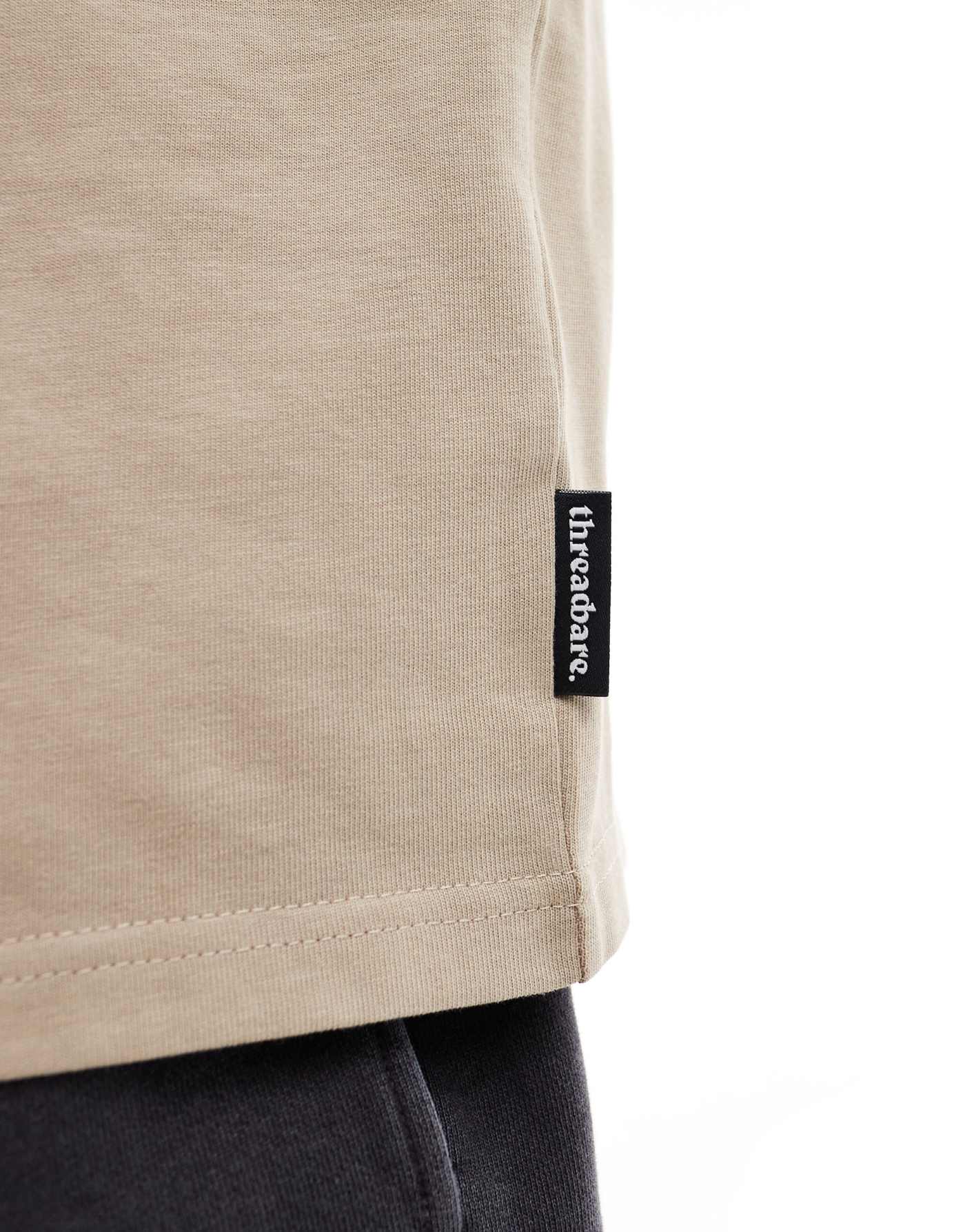 Threadbare oversized t-shirt in beige