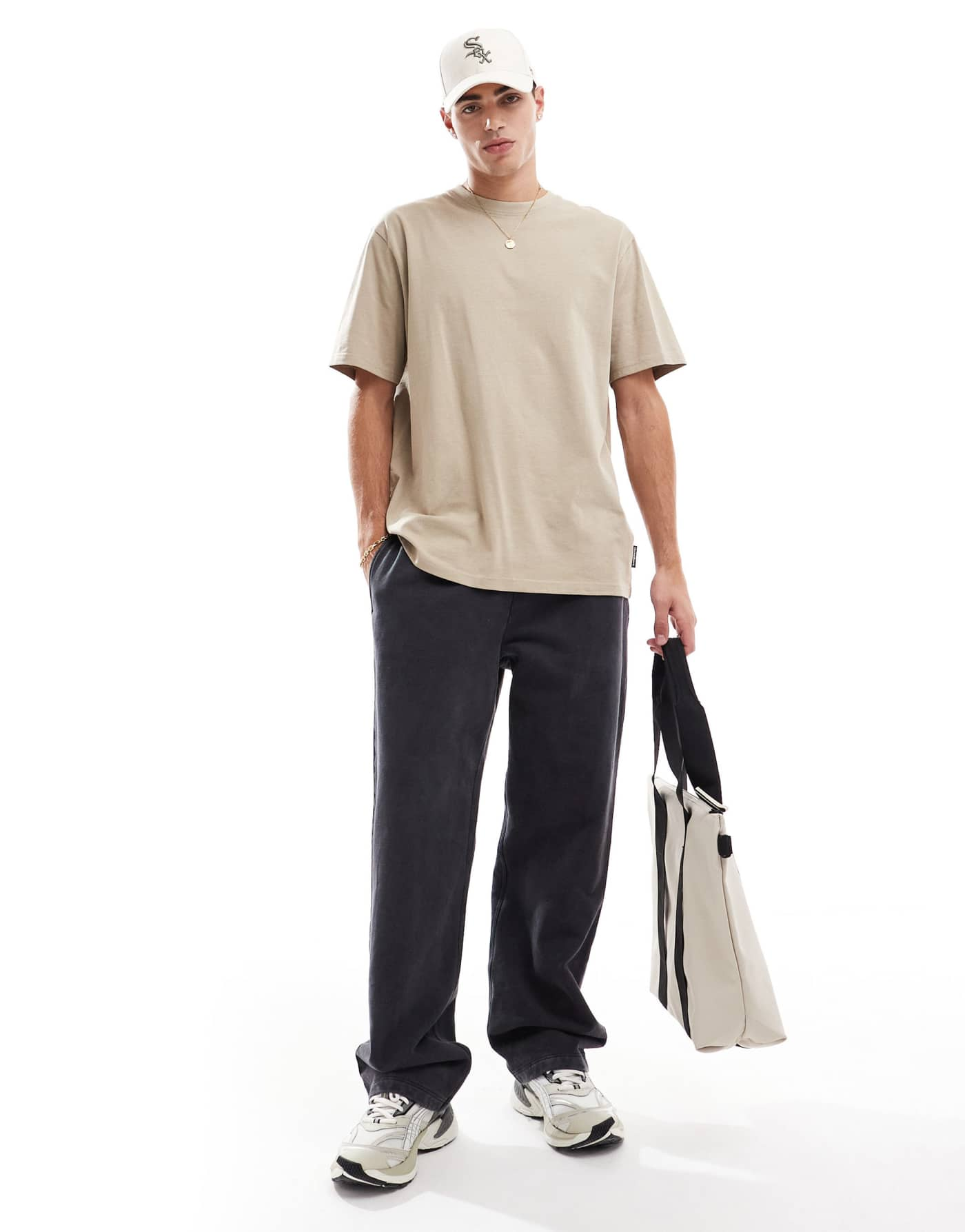 Threadbare oversized t-shirt in beige