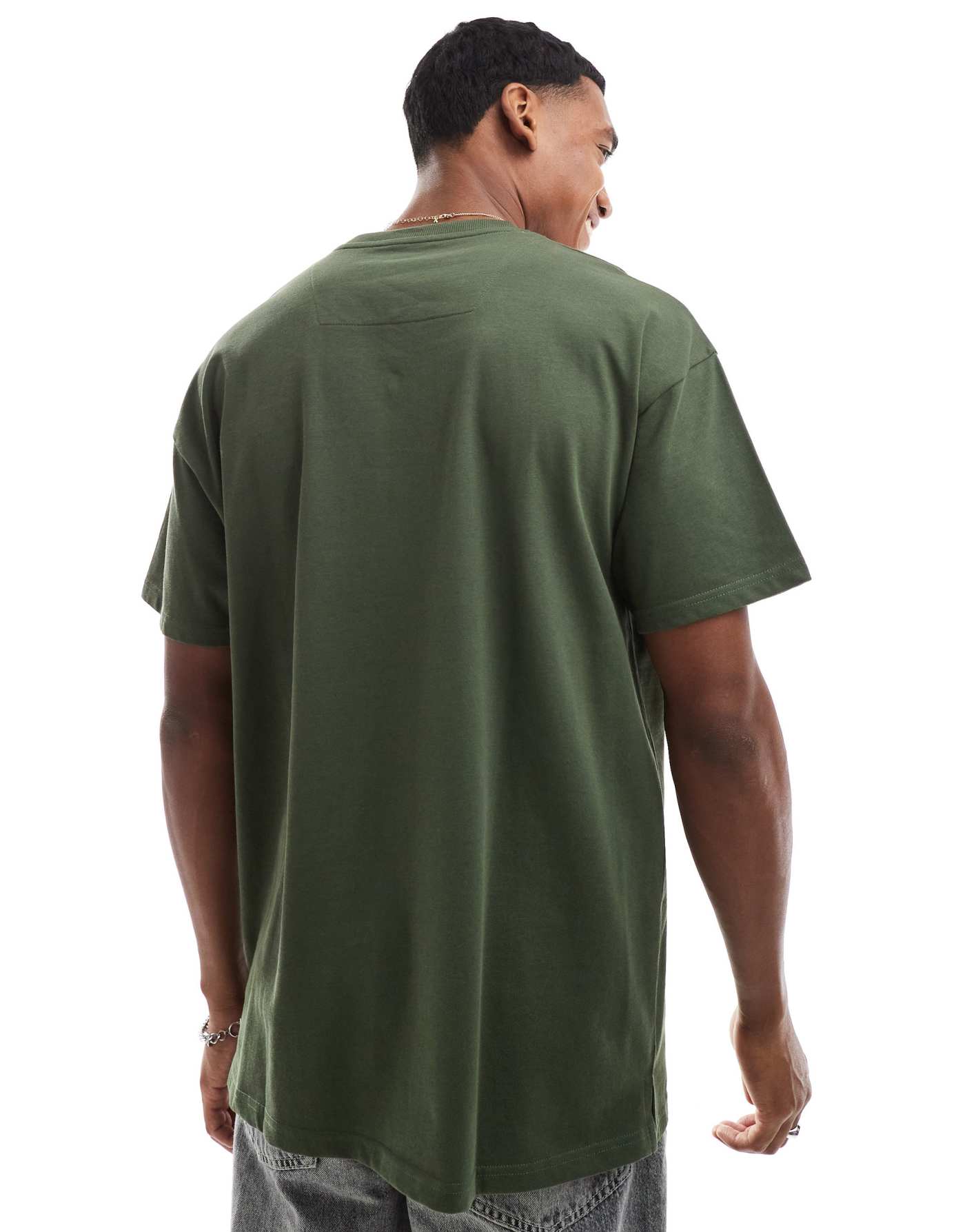 Threadbare oversized t-shirt in khaki