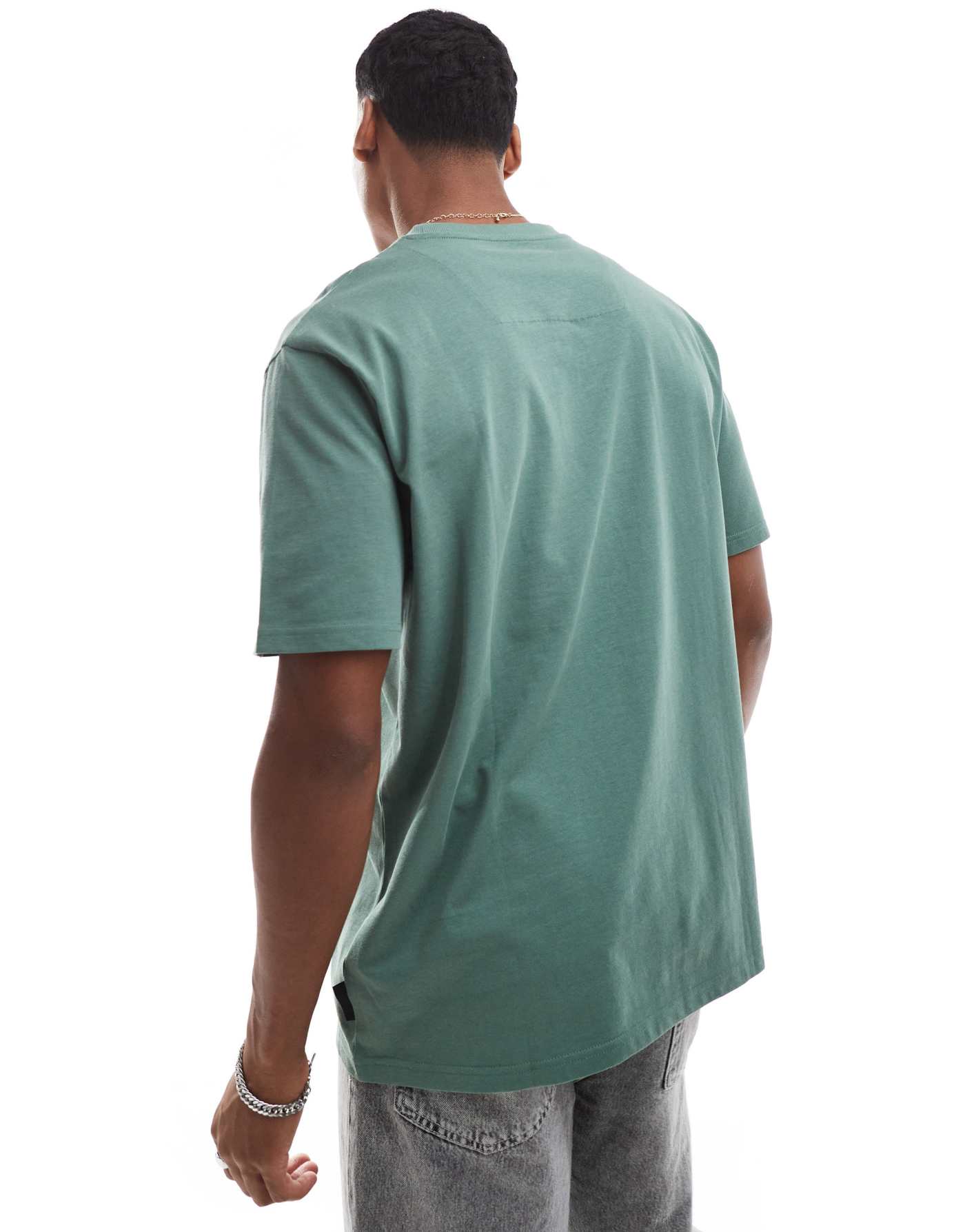 Threadbare oversized t-shirt in dark forest green