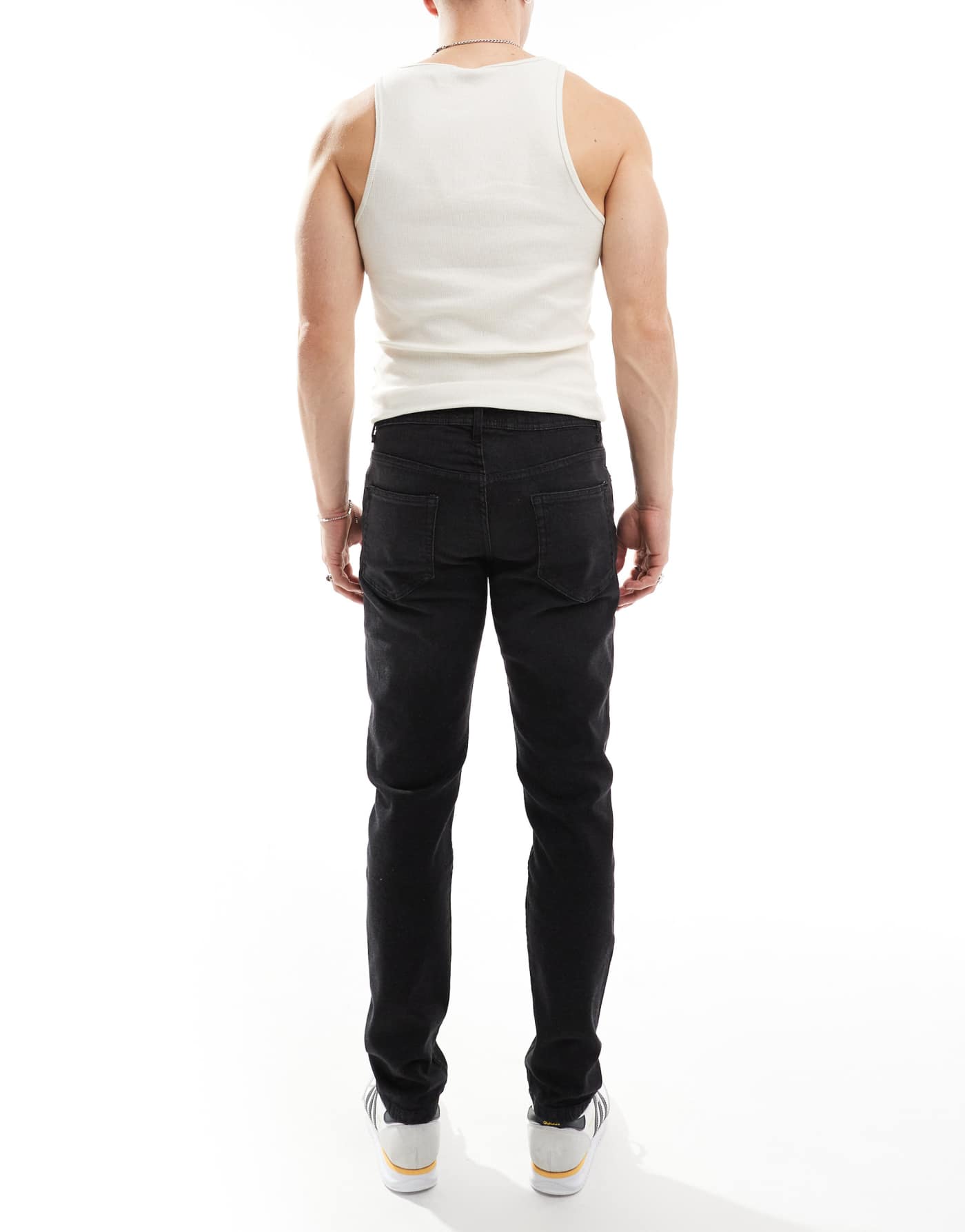 DTT stretch slim fit jeans in washed black