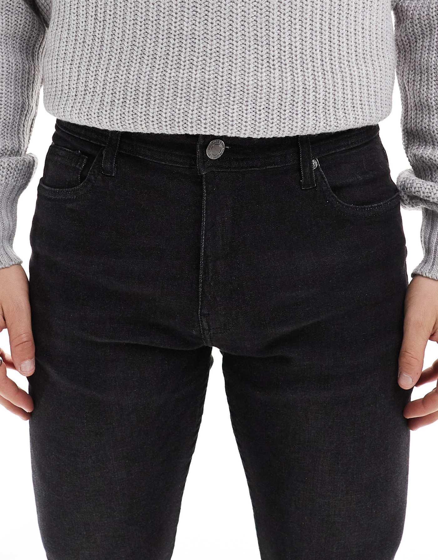 DTT stretch skinny jeans in black