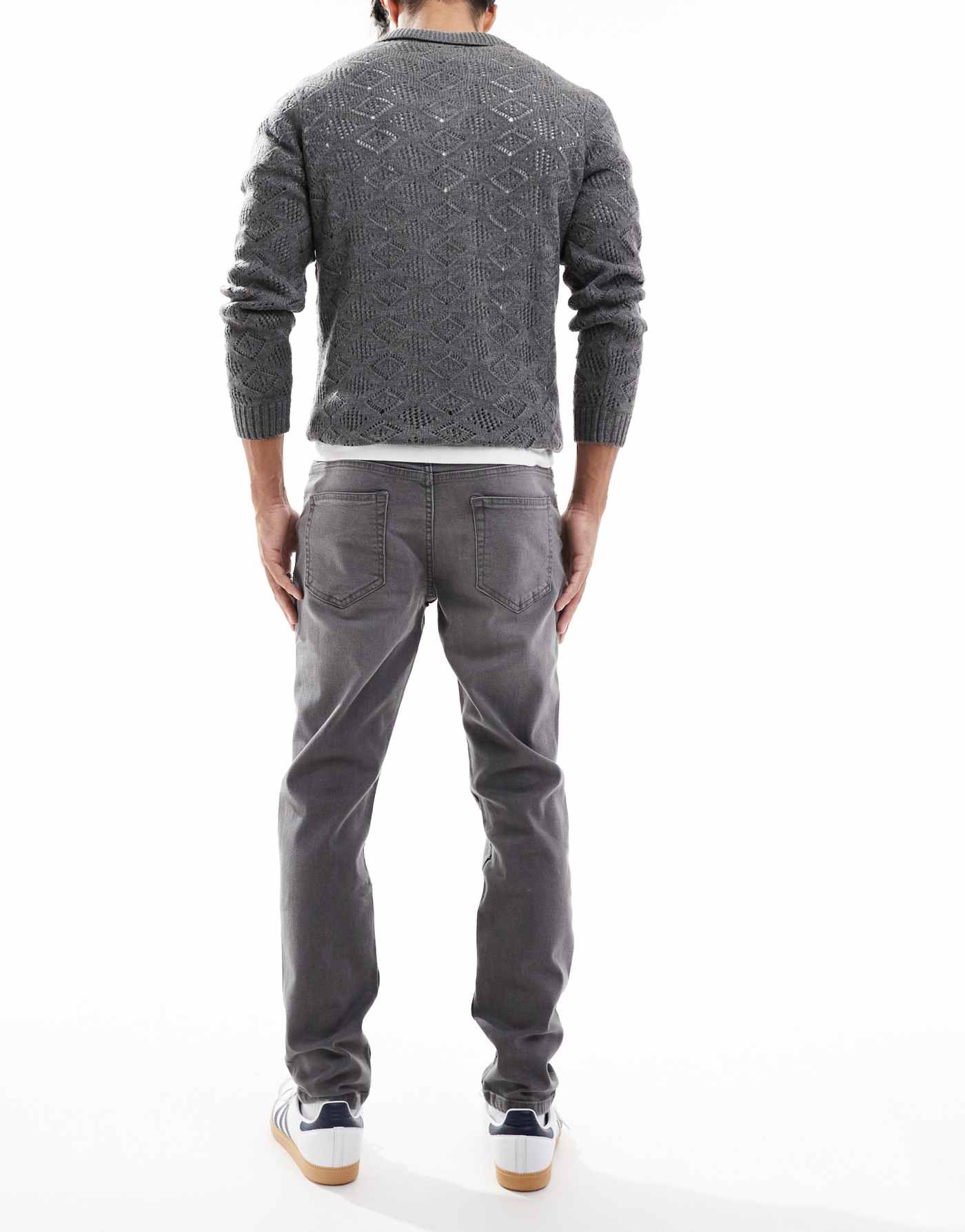 DTT stretch slim fit jeans in grey