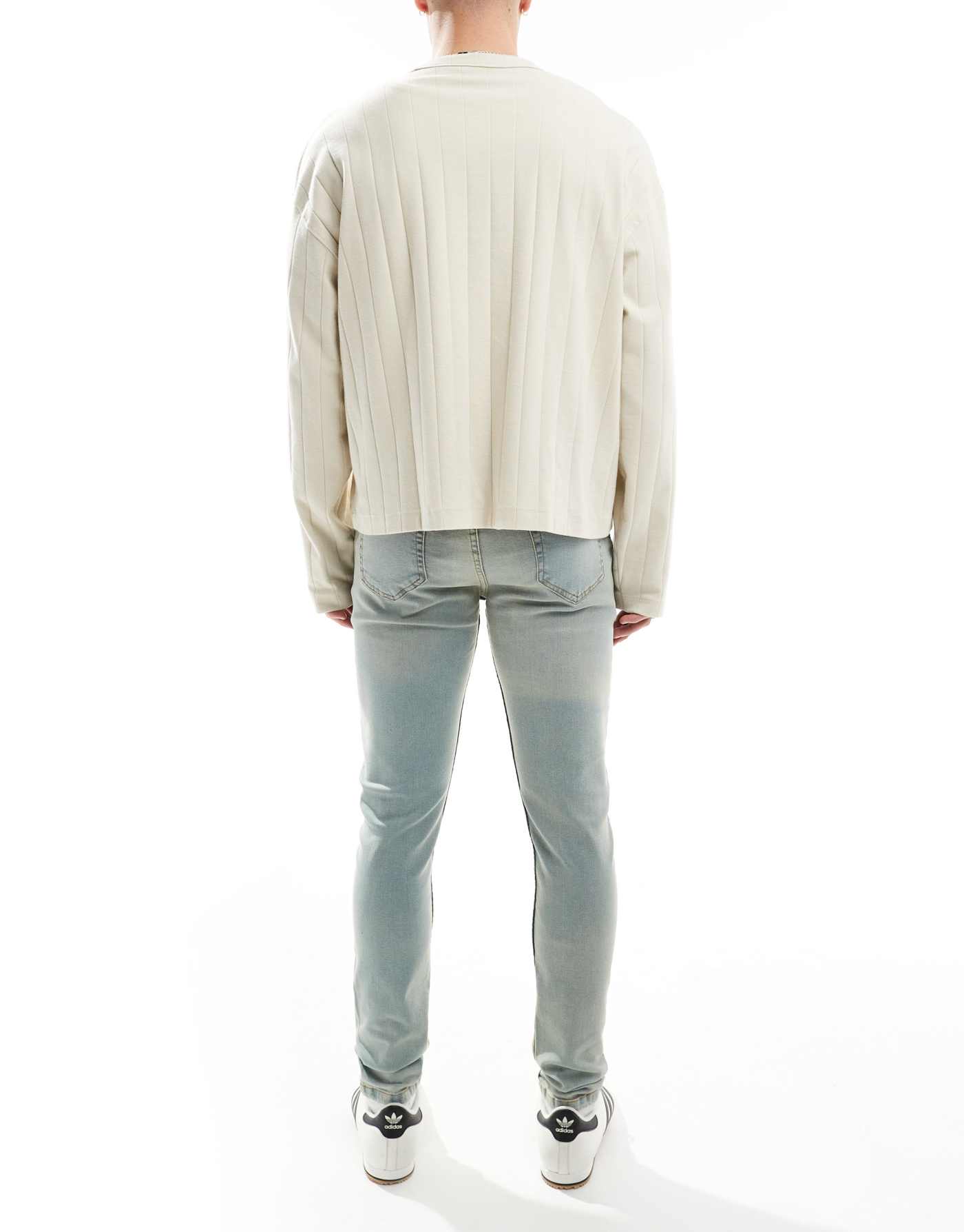 DTT stretch skinny jeans in light blue vintage tint