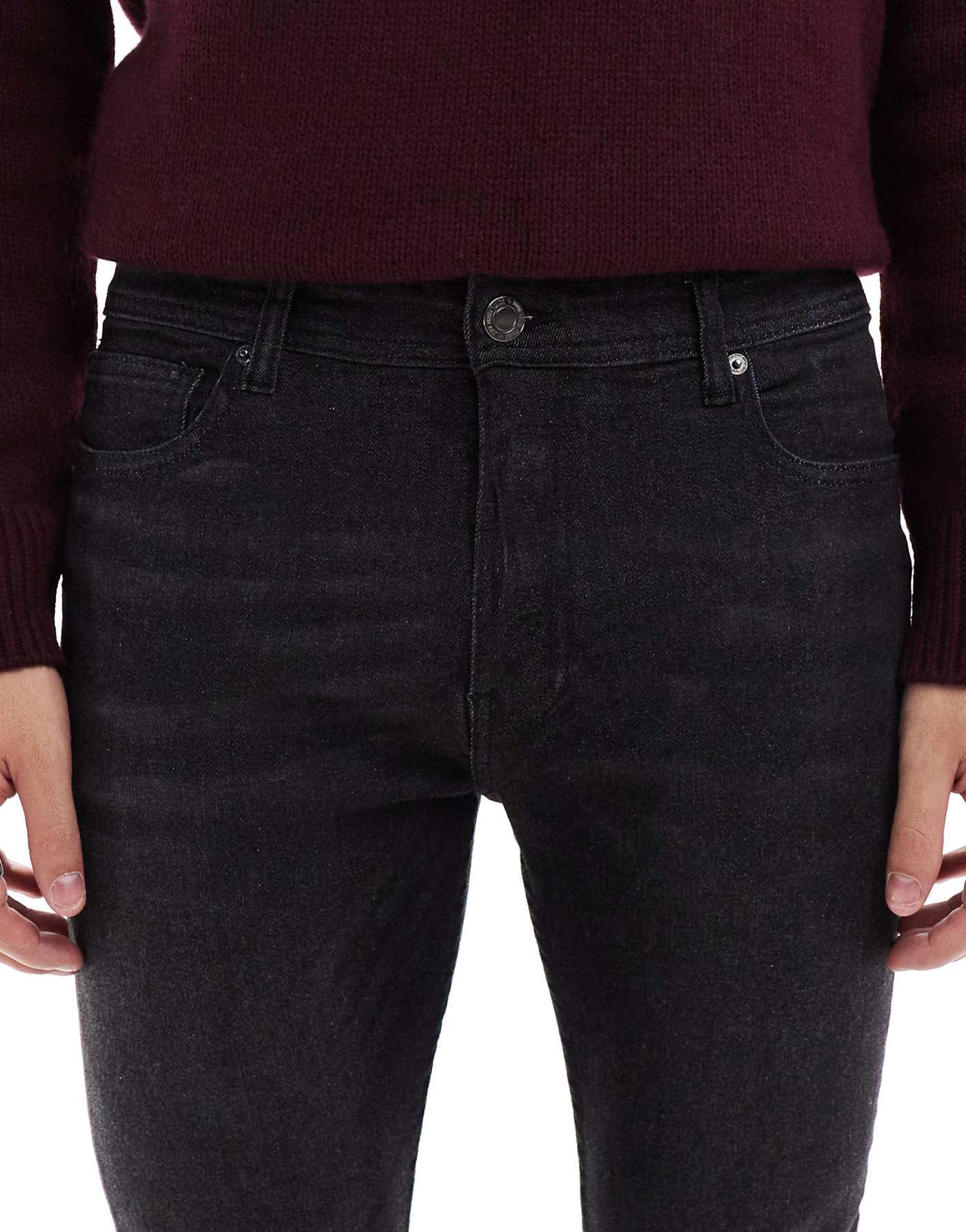 DTT stretch super skinny jeans in washed black