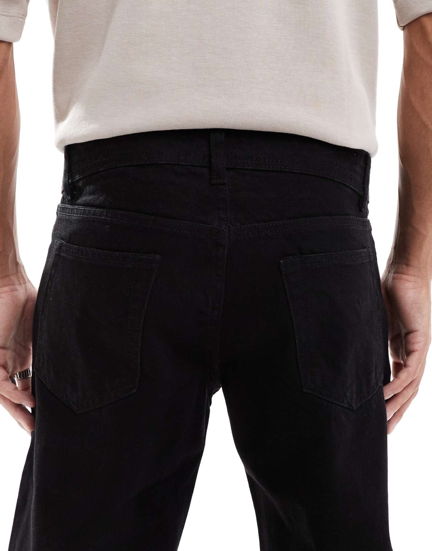 DTT rigid straight fit jeans in black