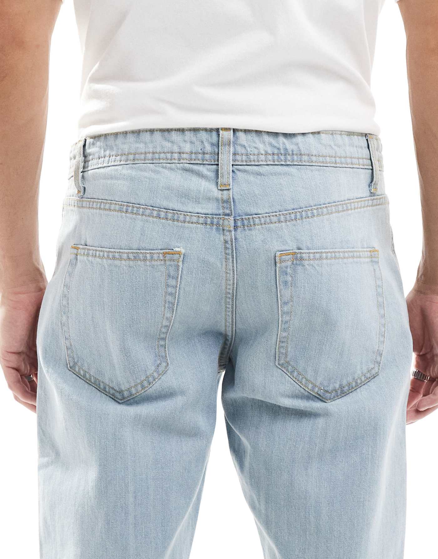 DTT rigid straight fit jeans in light blue