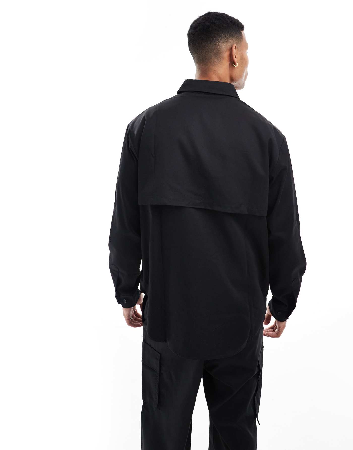 Sixth June multi pocket long sleeve shirt co-ord in black