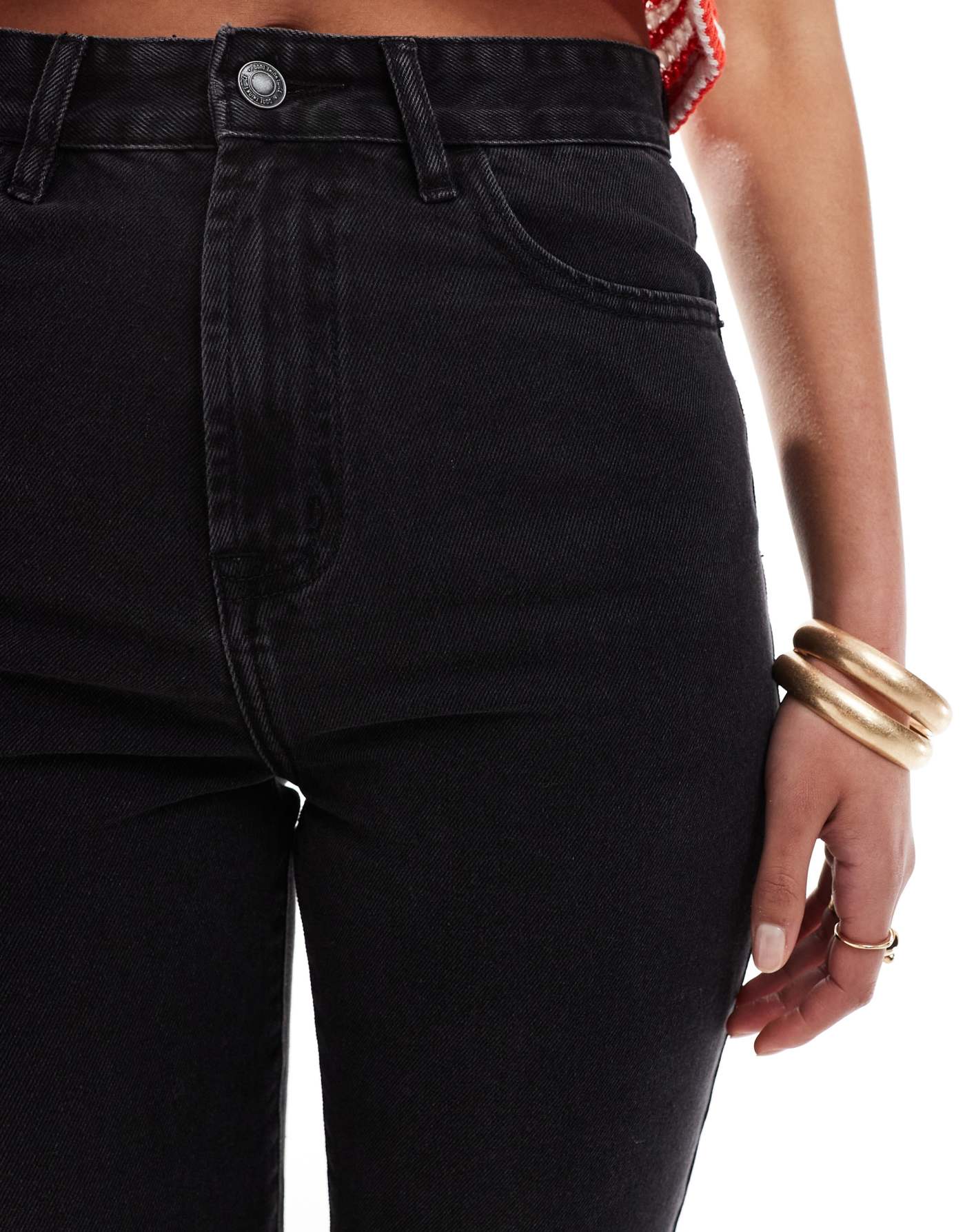 DTT Tall Lou mom jeans in vintage black