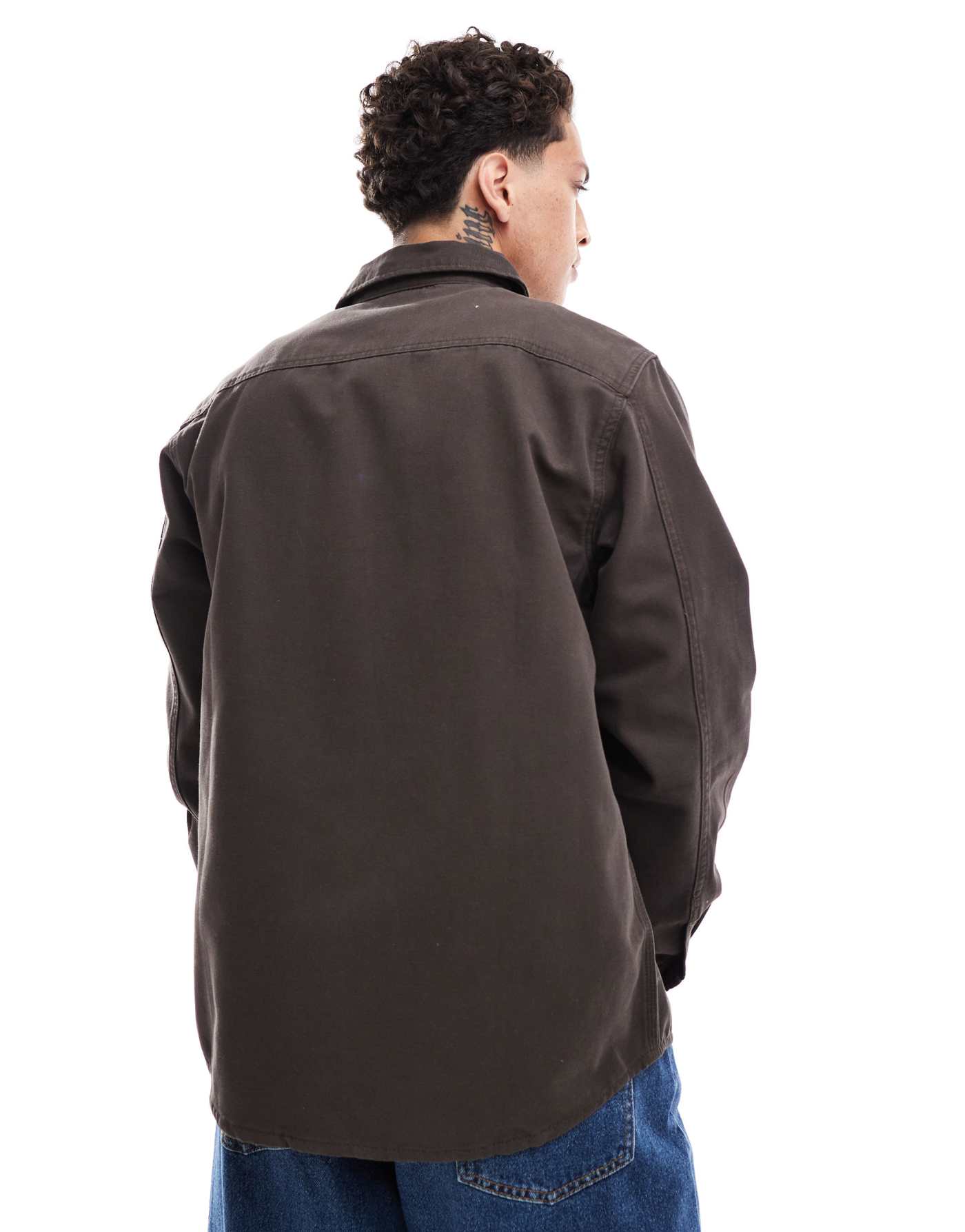 Dickies duck canvas shirt in dark brown