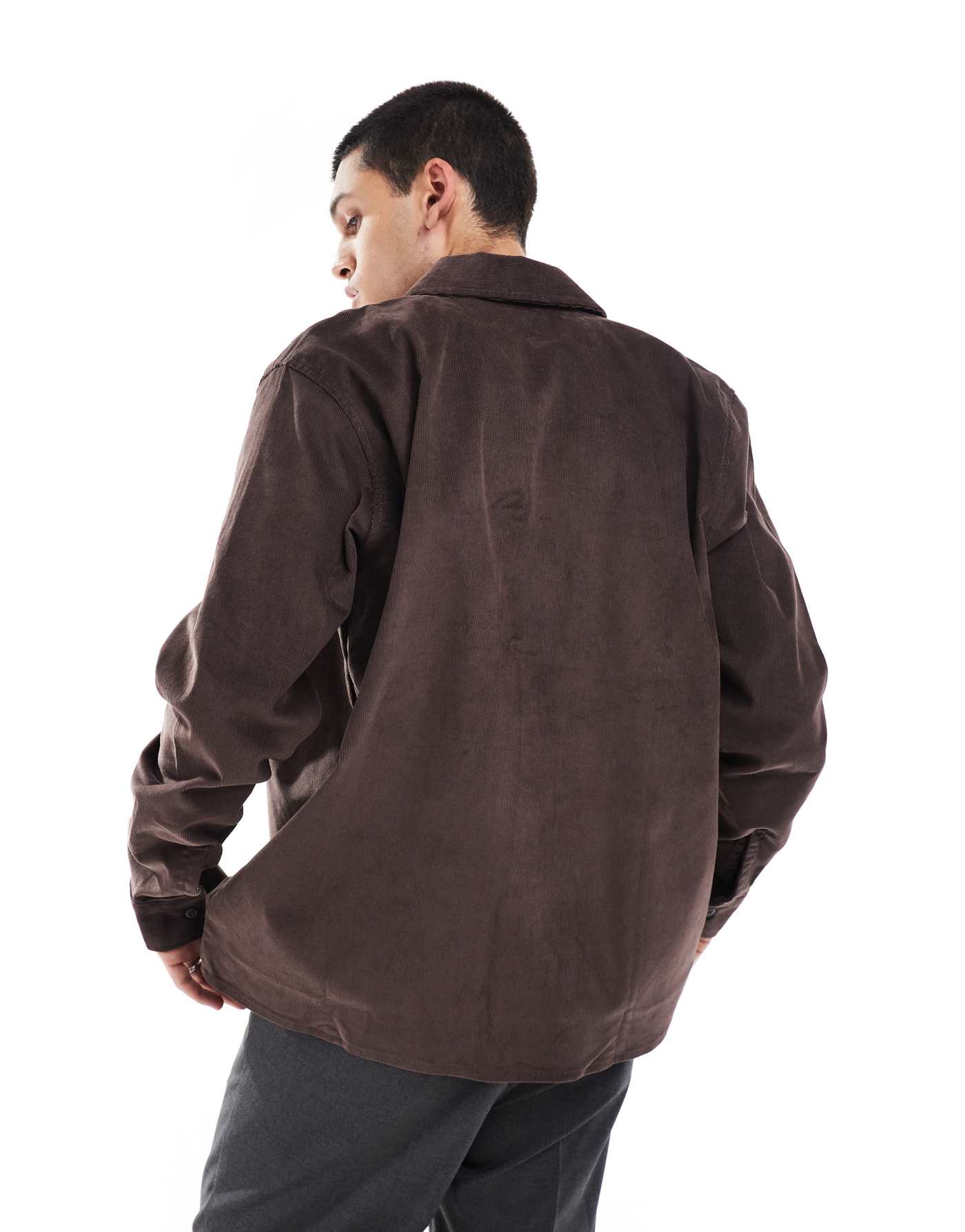 Dickies cord shirt in dark brown