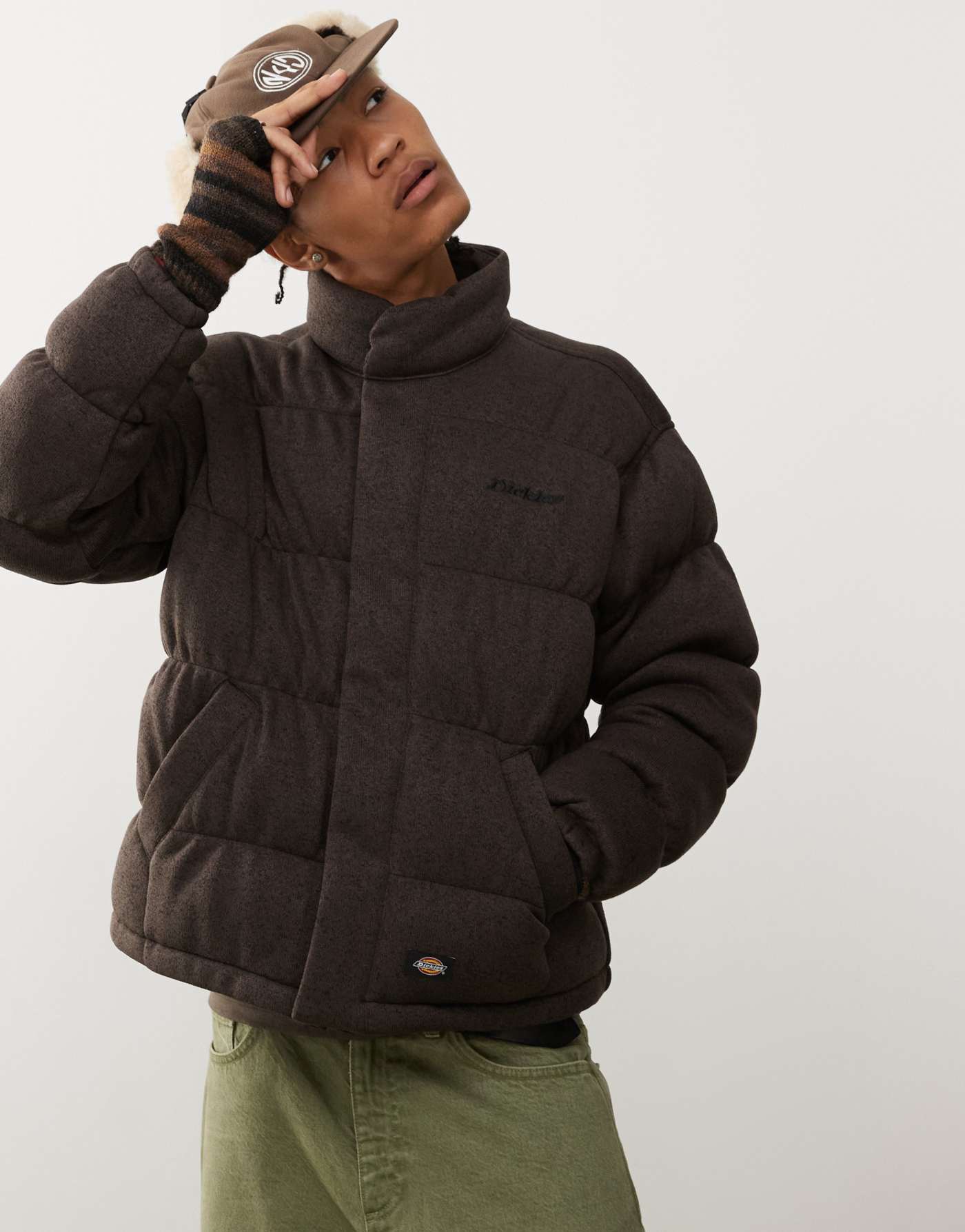 Dickies mount hope puffer coat in brown